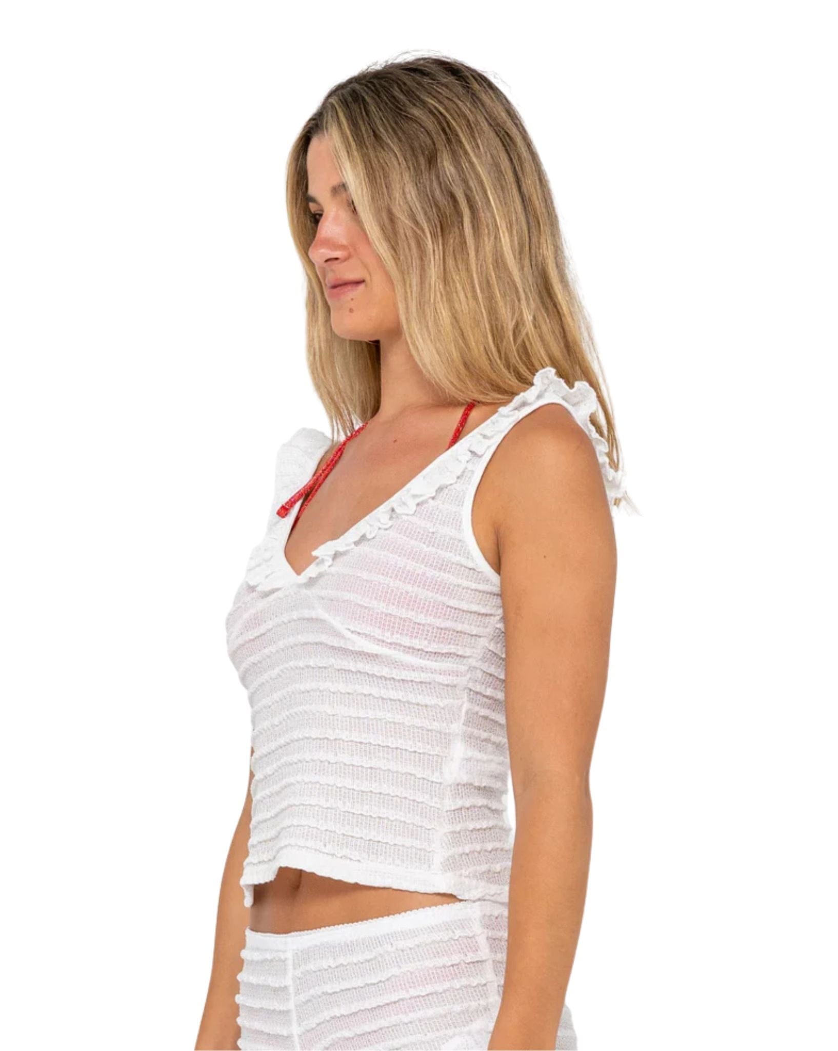 Rusty I Kissed A Pearl Lace Tank