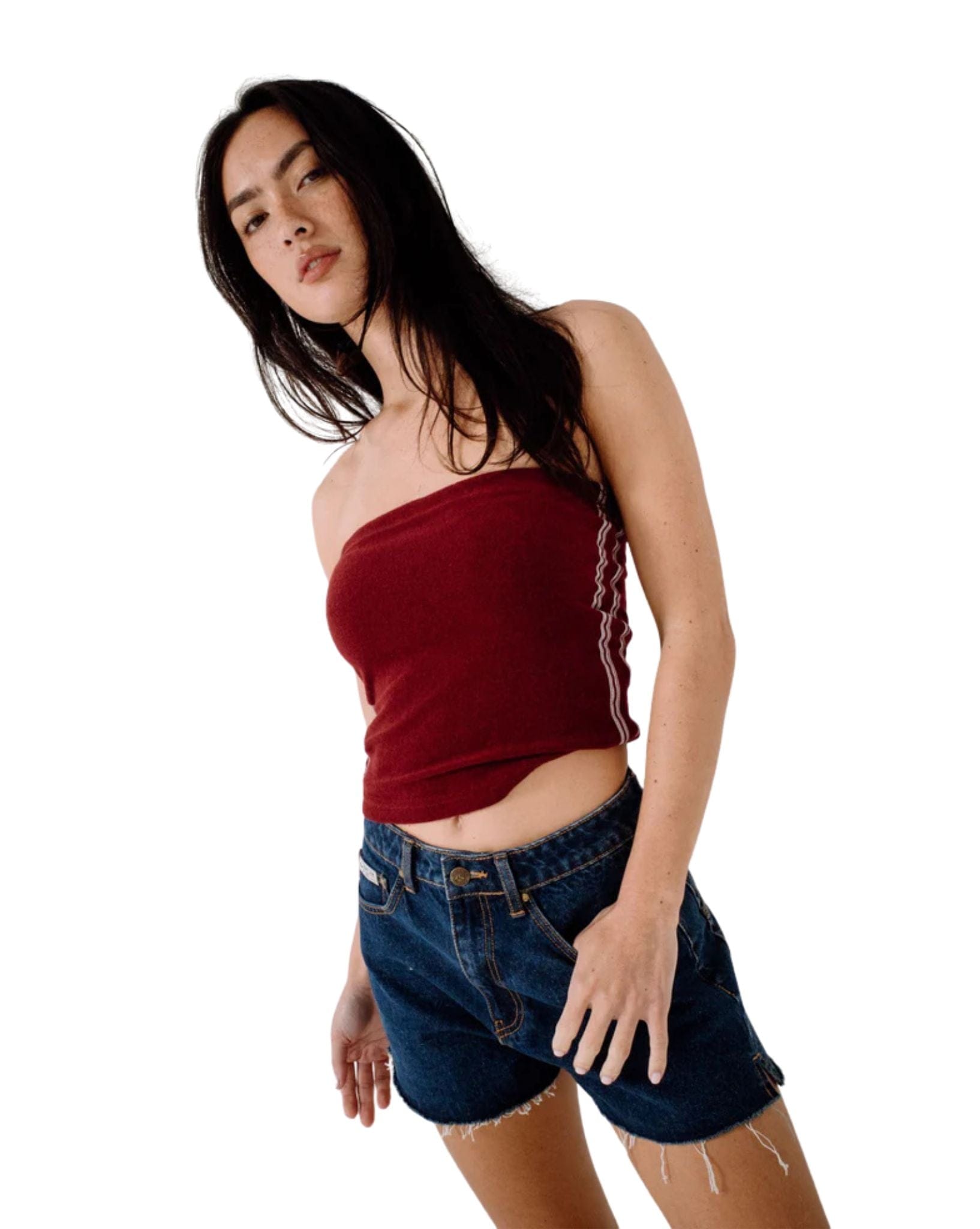 Rusty Lamar Towelling Skimmer Tube Top