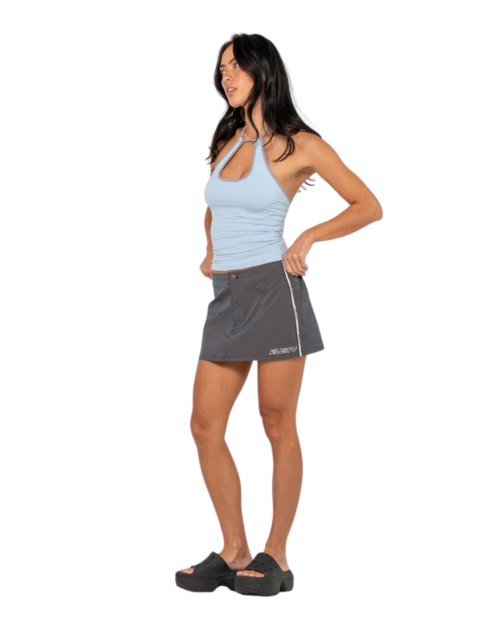 Rusty Lombardi Nylon Mini Skirt