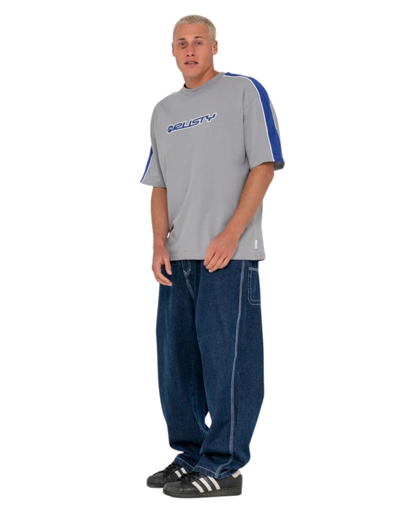 Rusty Mens Alonso Short Sleeve Tee - Ultimate Grey