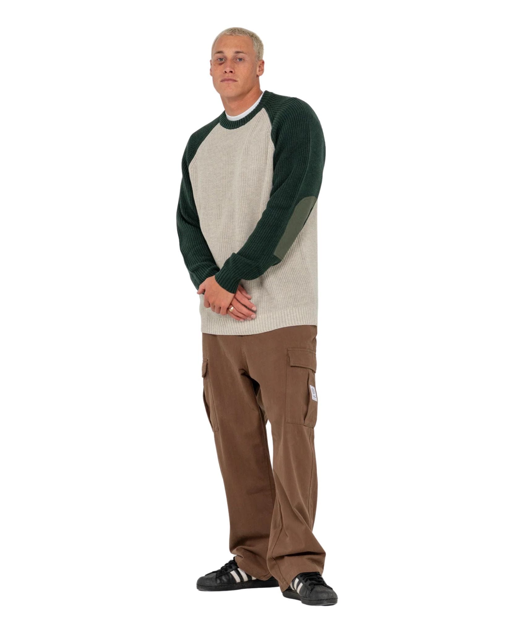 Rusty Mens Disposal 2.0 Knitted Crew - Abbey Stone