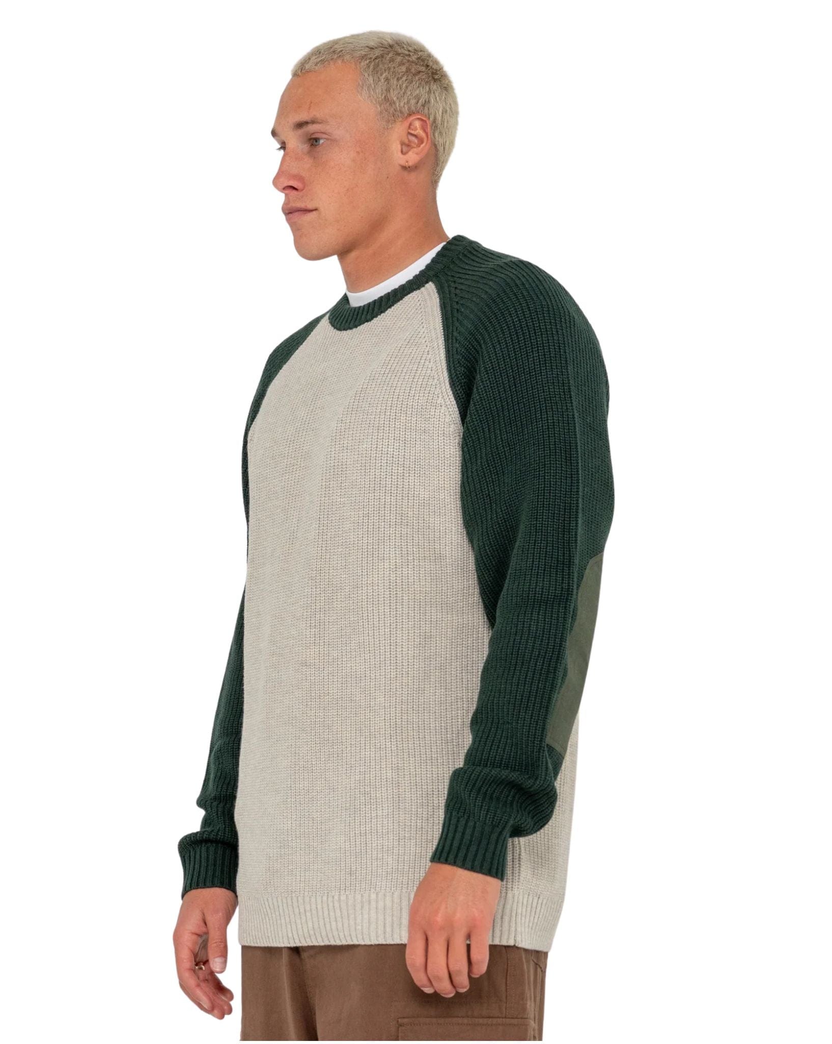 Rusty Mens Disposal 2.0 Knitted Crew - Abbey Stone