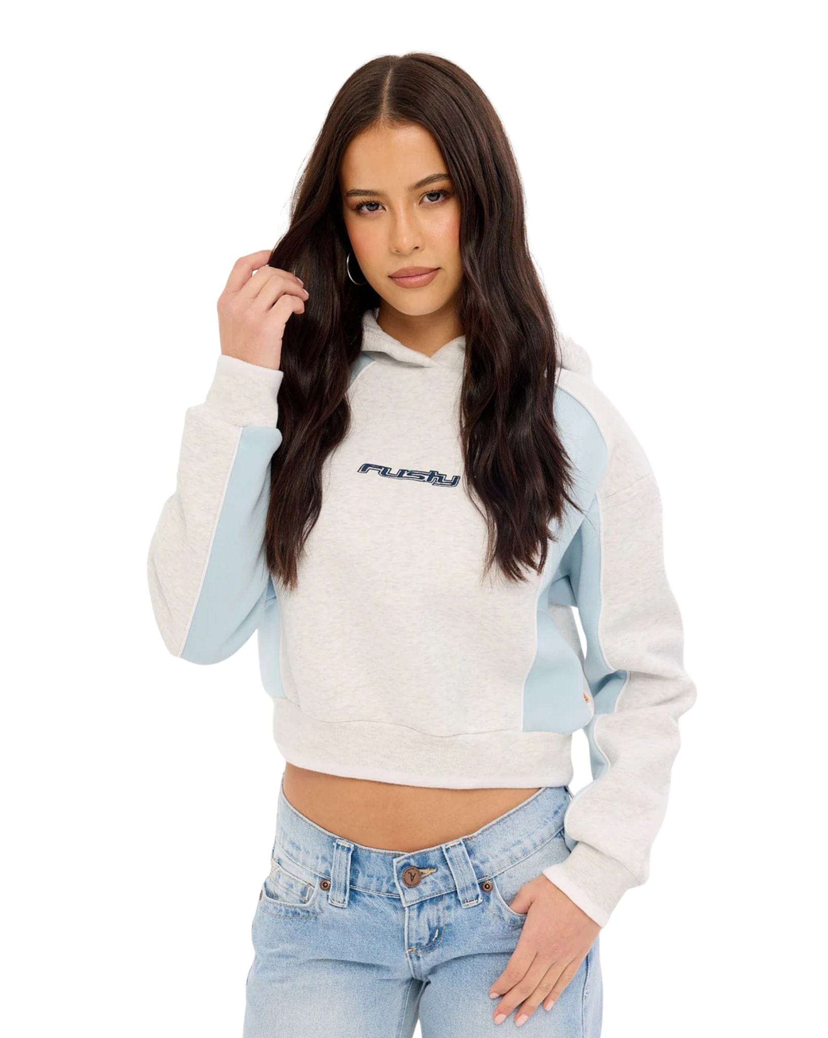 Rusty Mini Two Tides Cropped Hooded Fleece