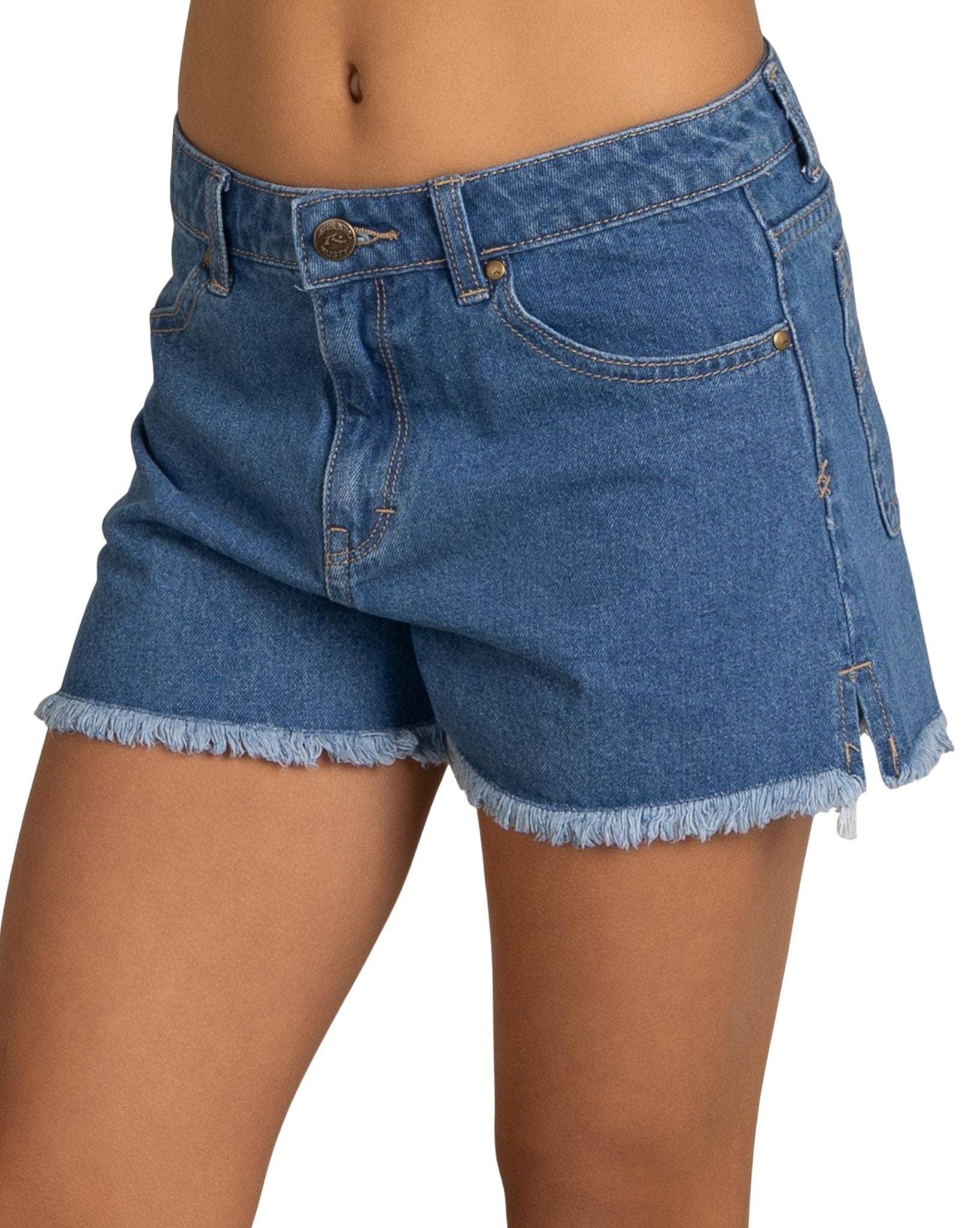 Rusty Penny Kick Flare Denim Short Girls