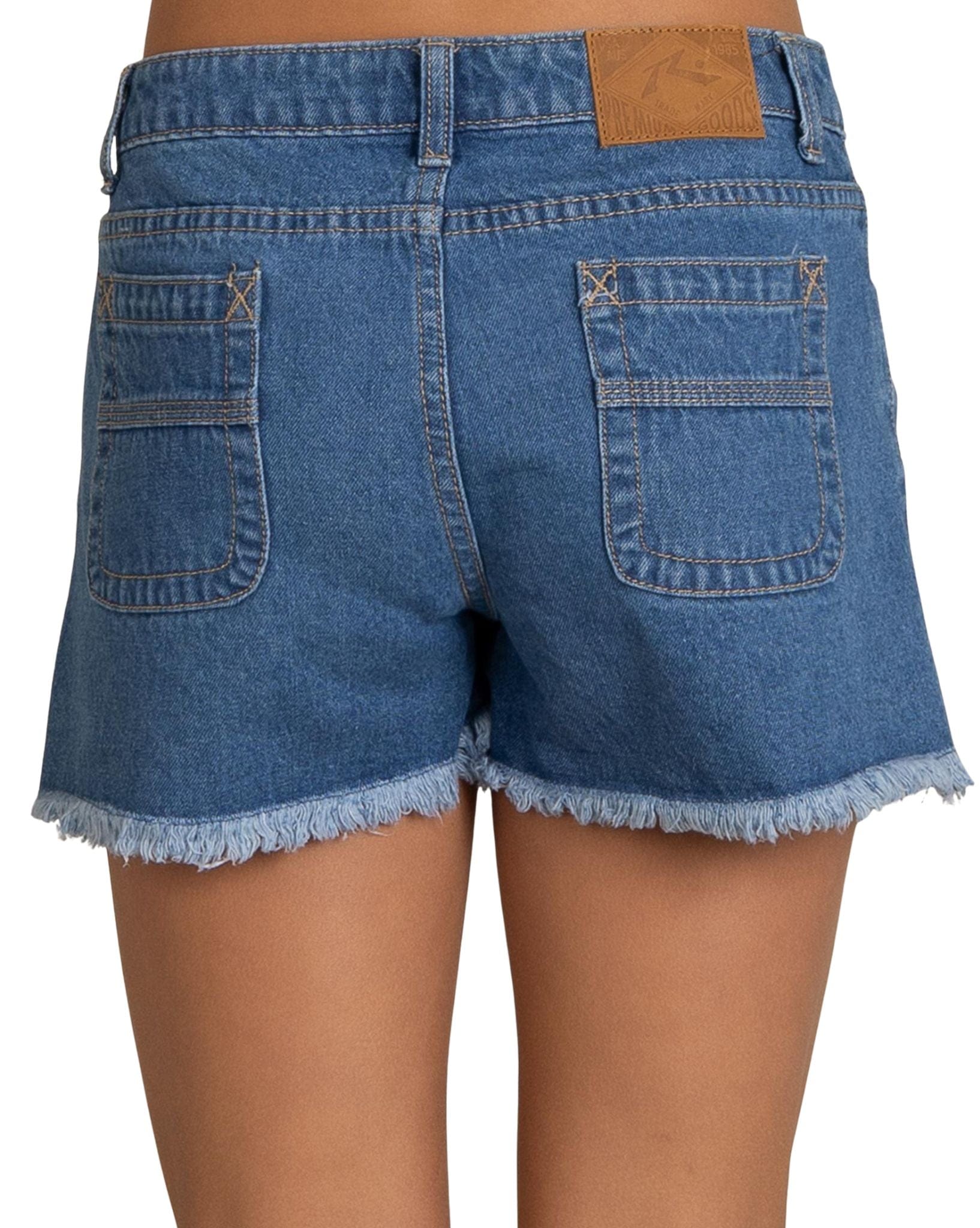 Rusty Penny Kick Flare Denim Short Girls