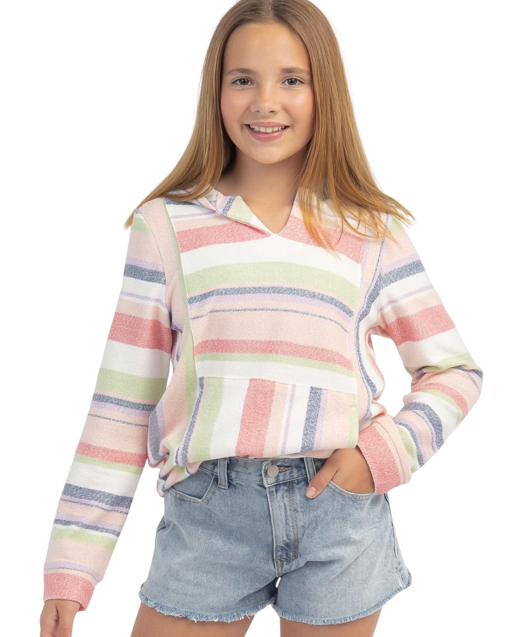 Rusty Penny Kick Flare Denim Short Girls