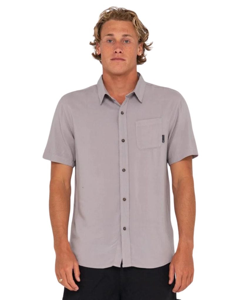 Rusty Razor Blade Short Sleeve Rayon Shirt