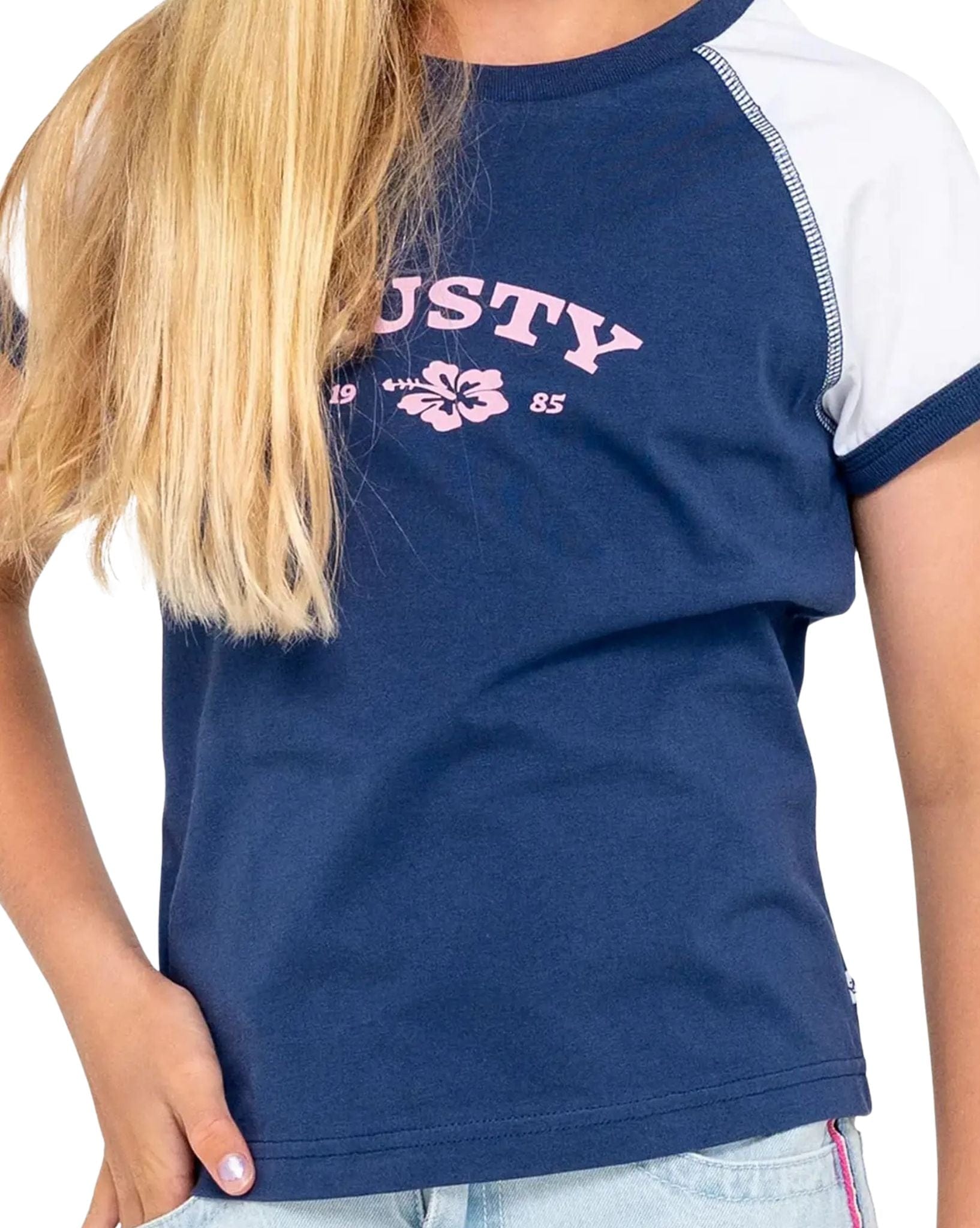 Rusty Riley Raglan Baby Tee Girls