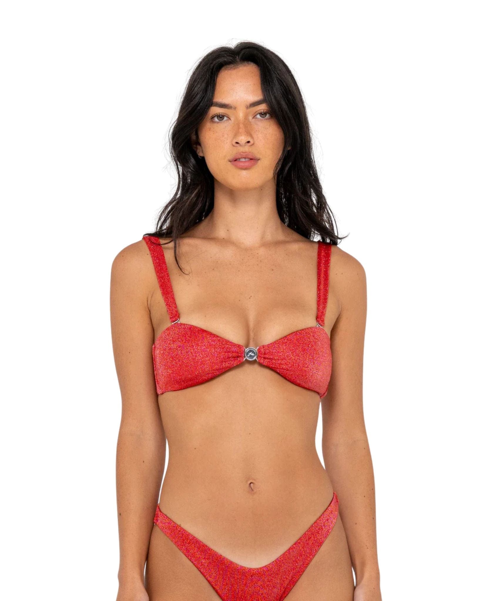 Rusty Shimmy Bralette Bikini Top