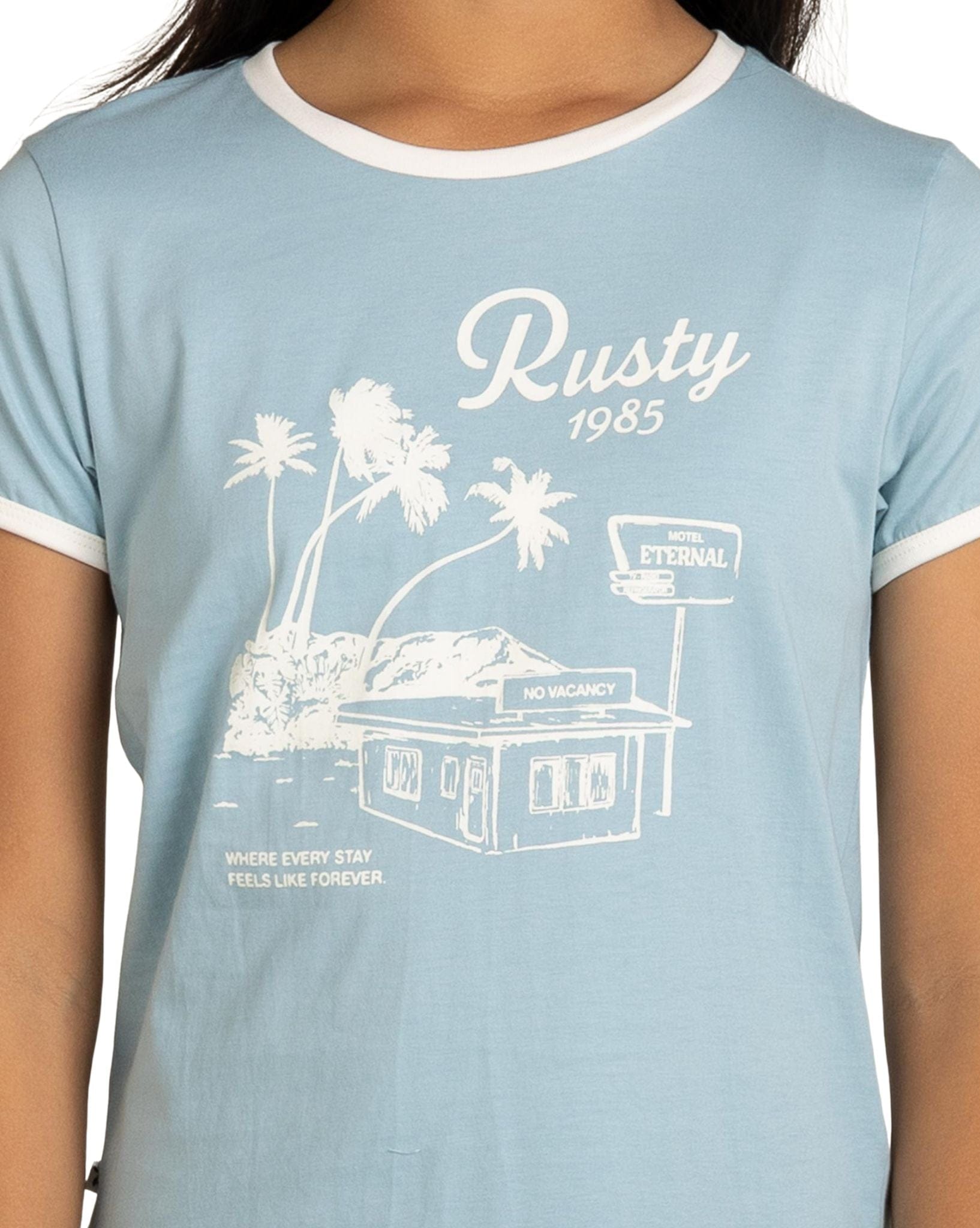 Rusty Sunset Wishes Ringer Tee
