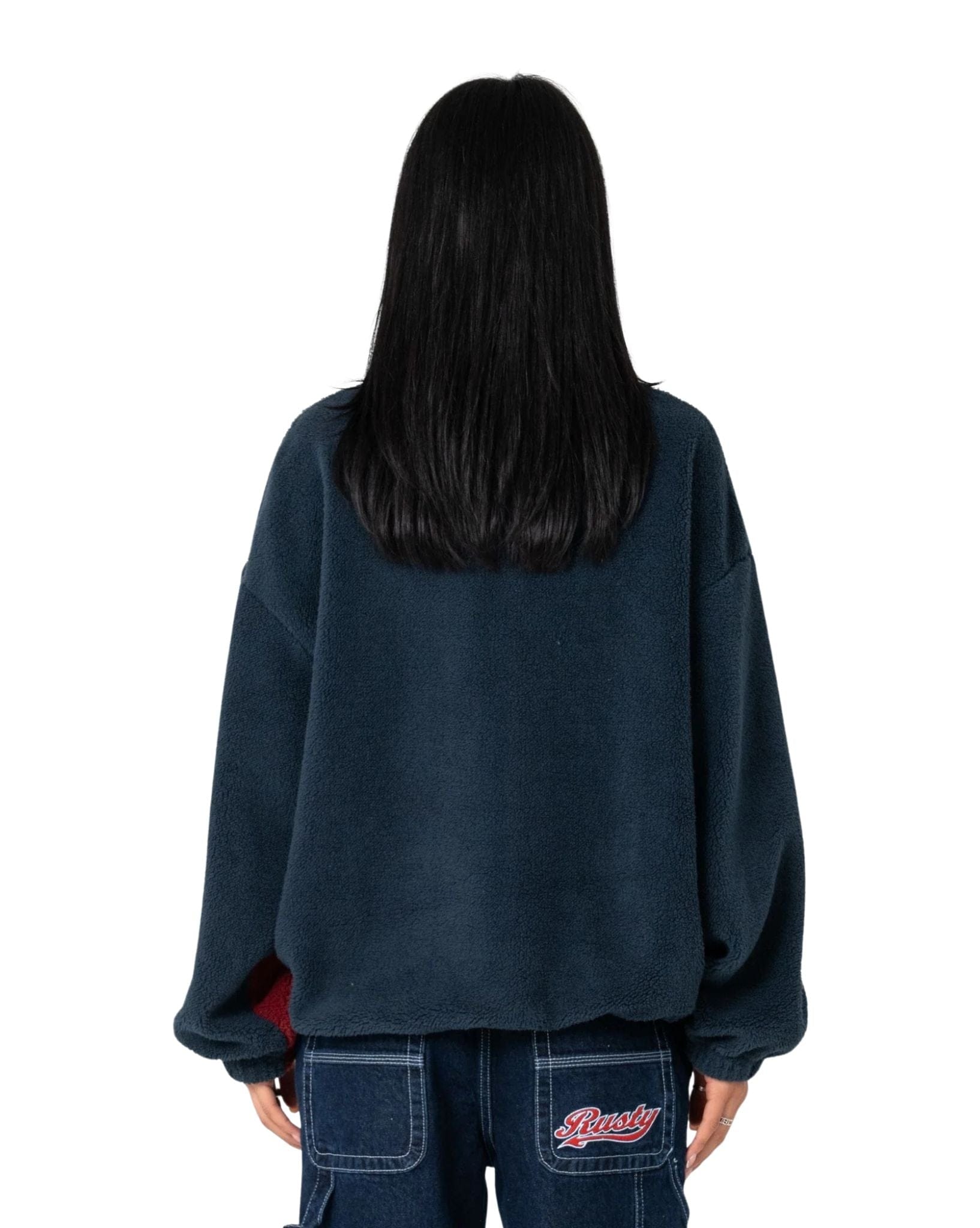 Rusty Two Tides Zip Through Sherpa Fleece