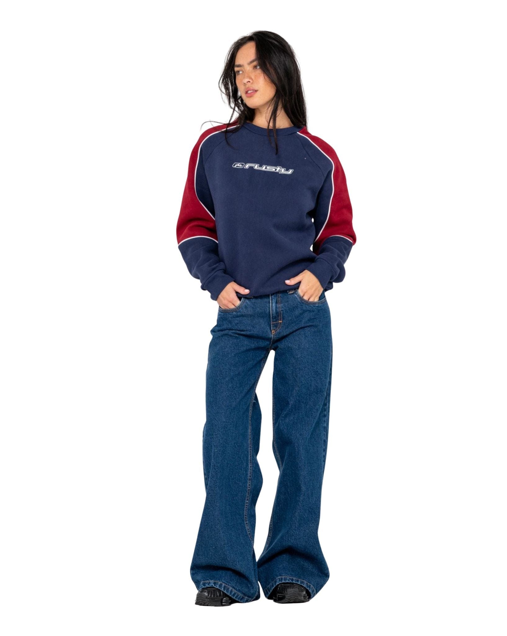 Rusty Wendy Wide Low Rise Denim Jean