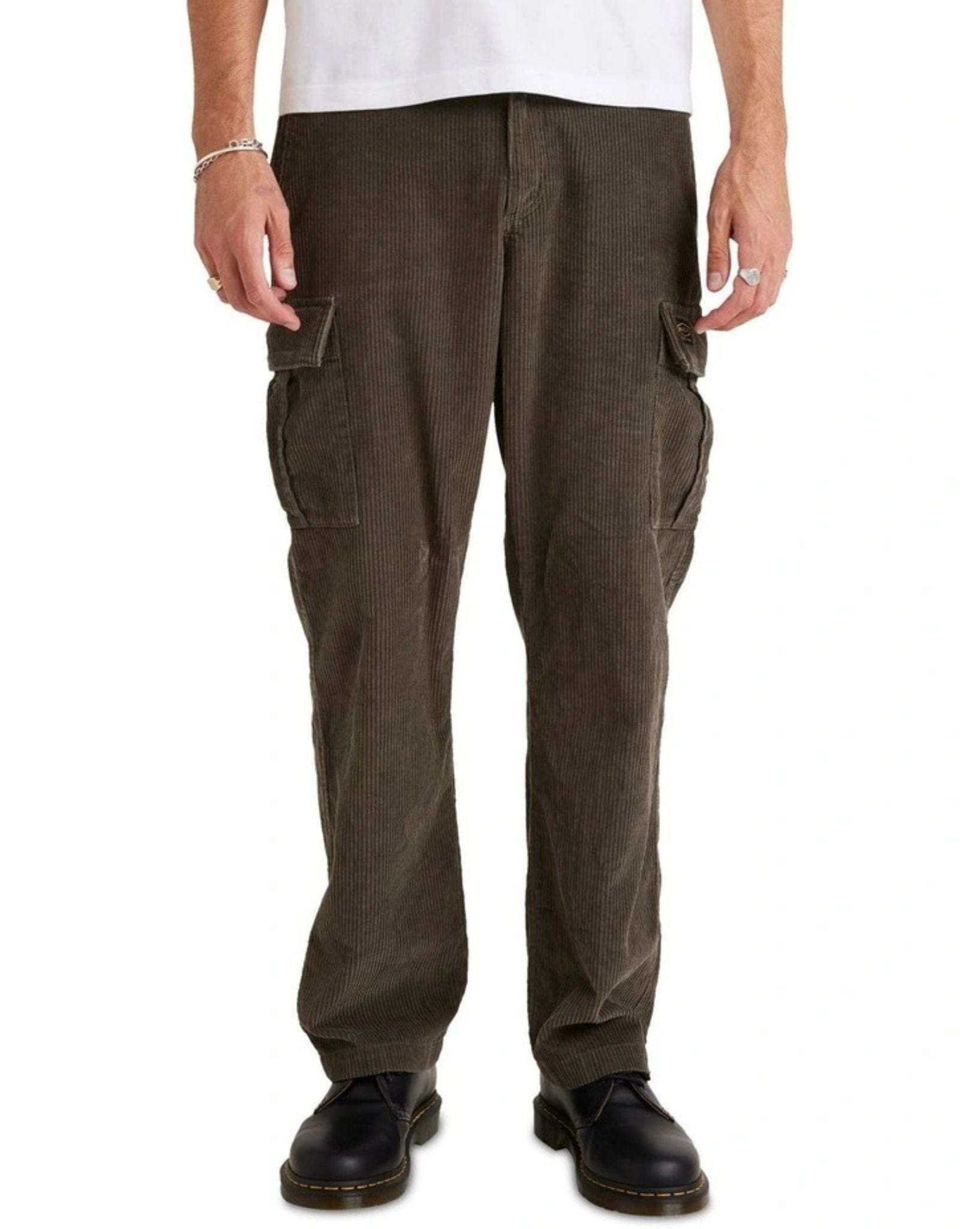 RVCA Mens Americana Cord Cargo Pant - Olive