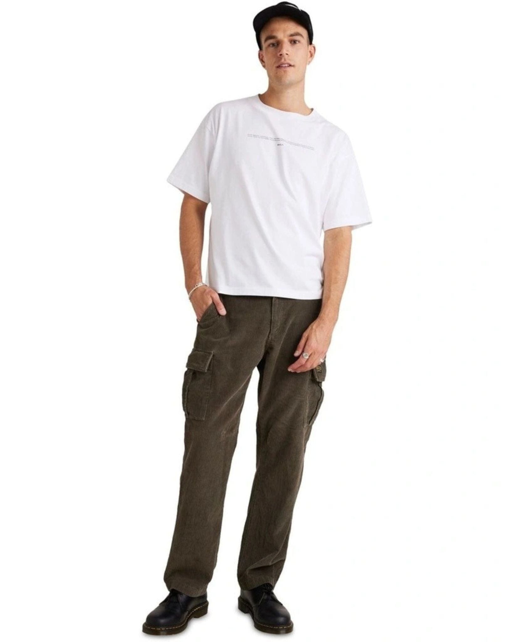 RVCA Mens Americana Cord Cargo Pant - Olive