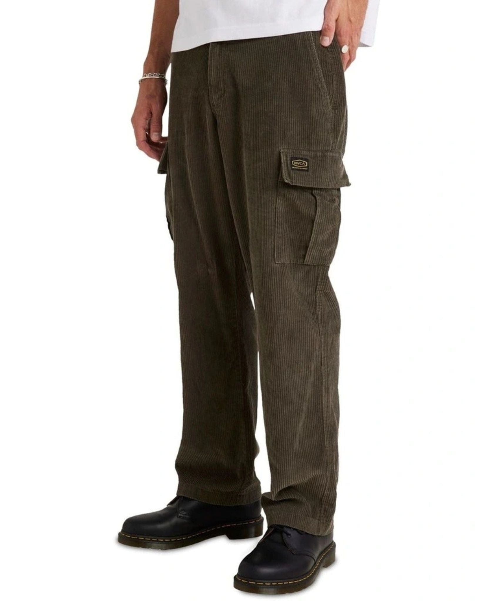 RVCA Mens Americana Cord Cargo Pant - Olive