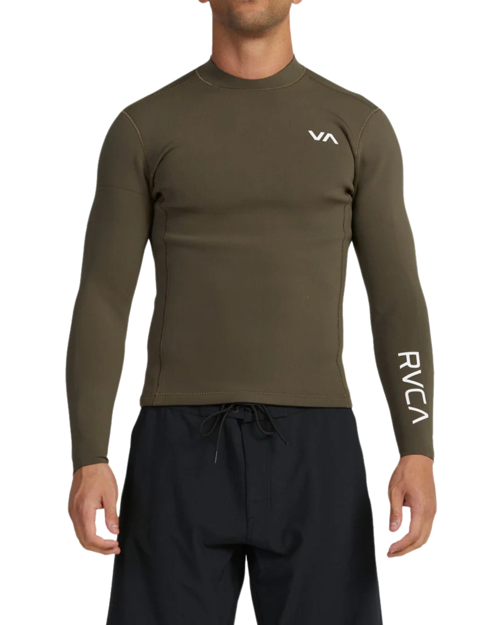 RVCA Mens Balance Back Zip Surf Top