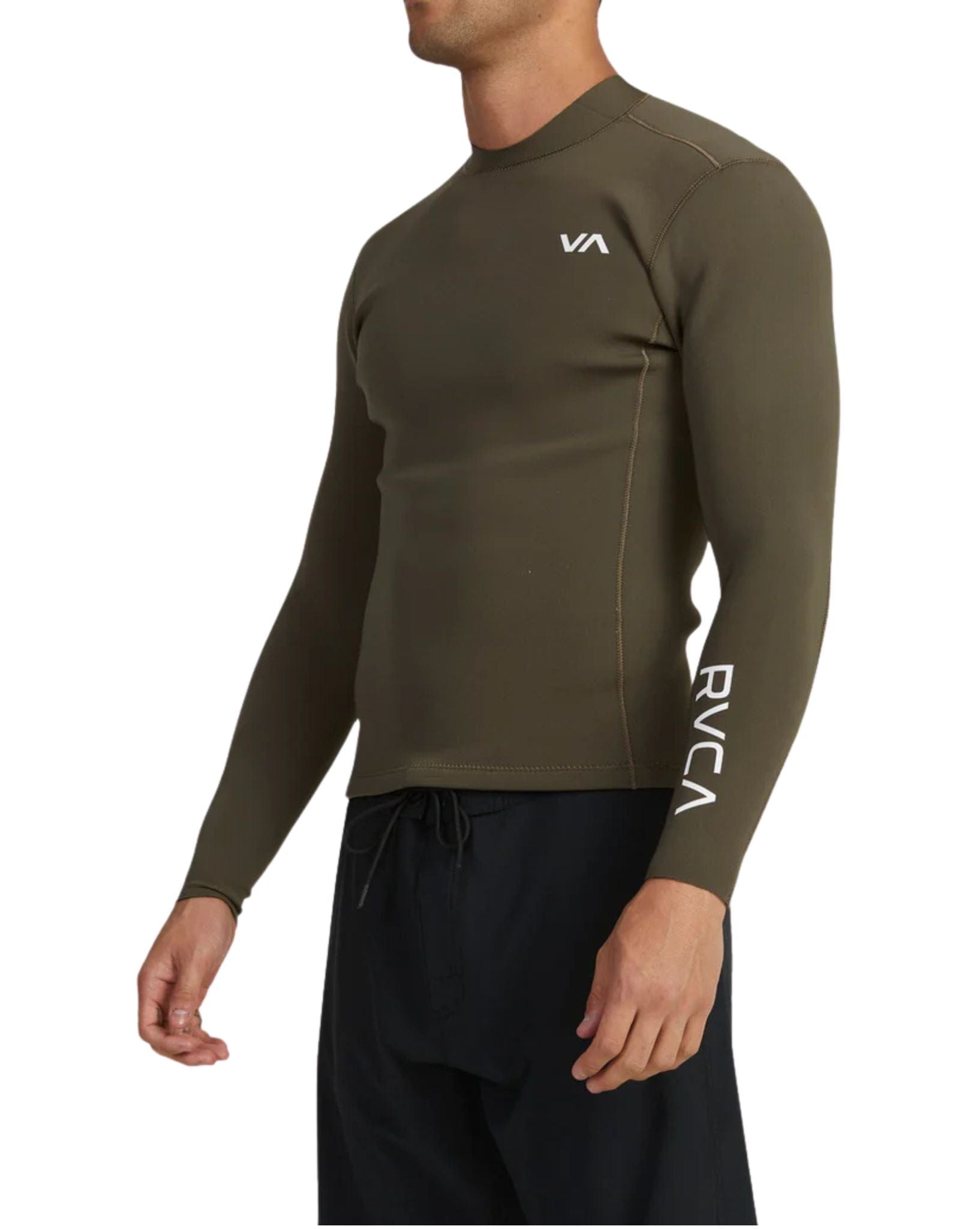 RVCA Mens Balance Back Zip Surf Top