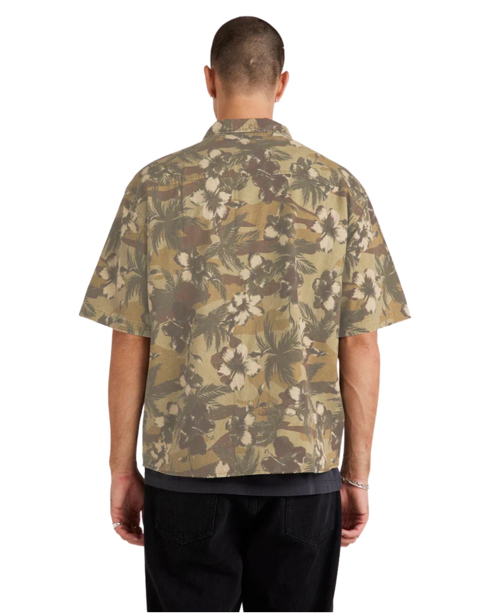 RVCA Mens Rover Ss Shirt - Camo