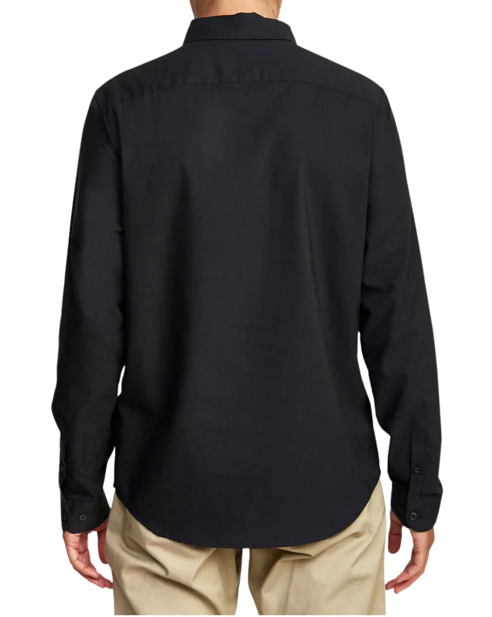 RVCA Mens That'll Do Stretch LS Shirt - Black