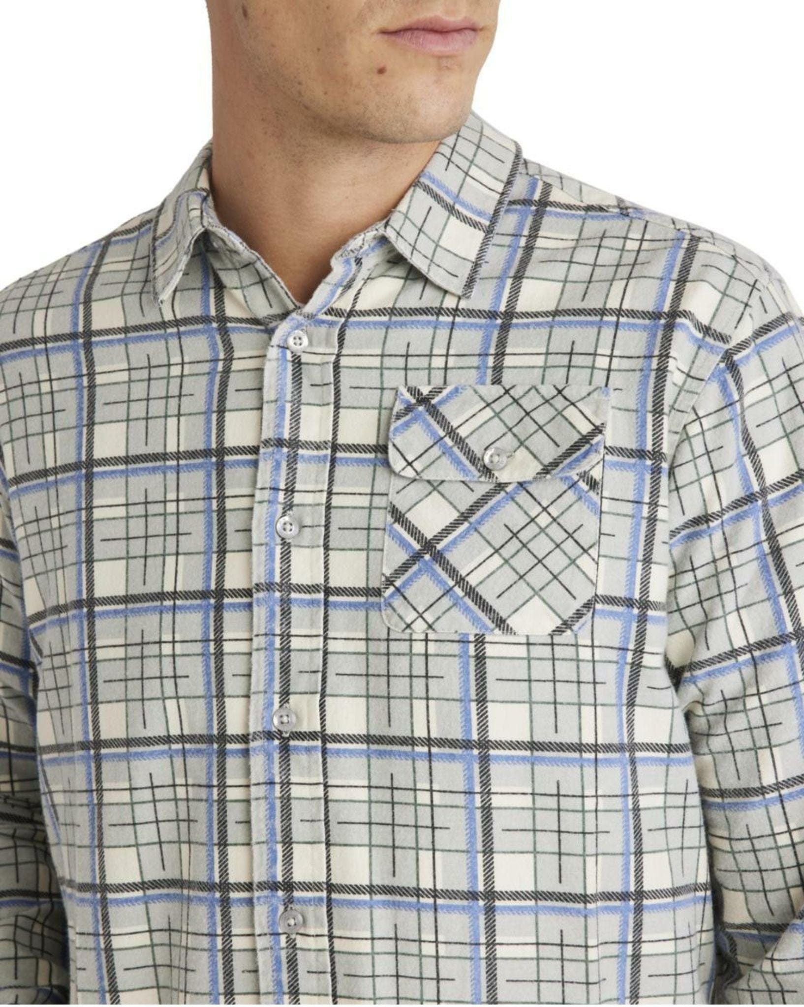 RVCA Mens Treets Ls Shirt - Monument