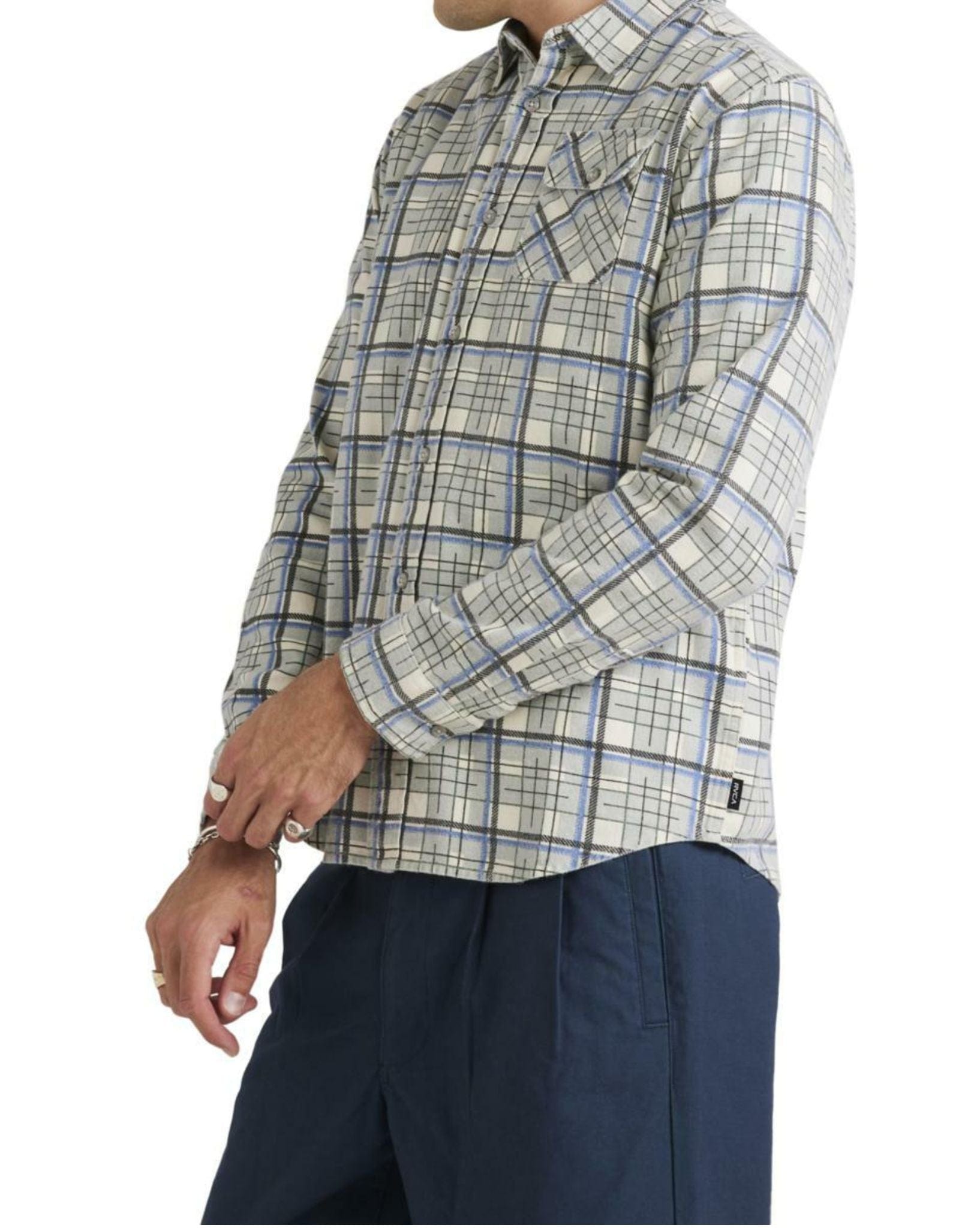 RVCA Mens Treets Ls Shirt - Monument