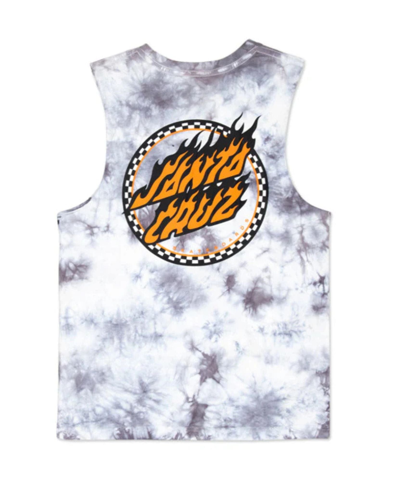 Santa Cruz Boys Checked Out Flamed Dot Tank