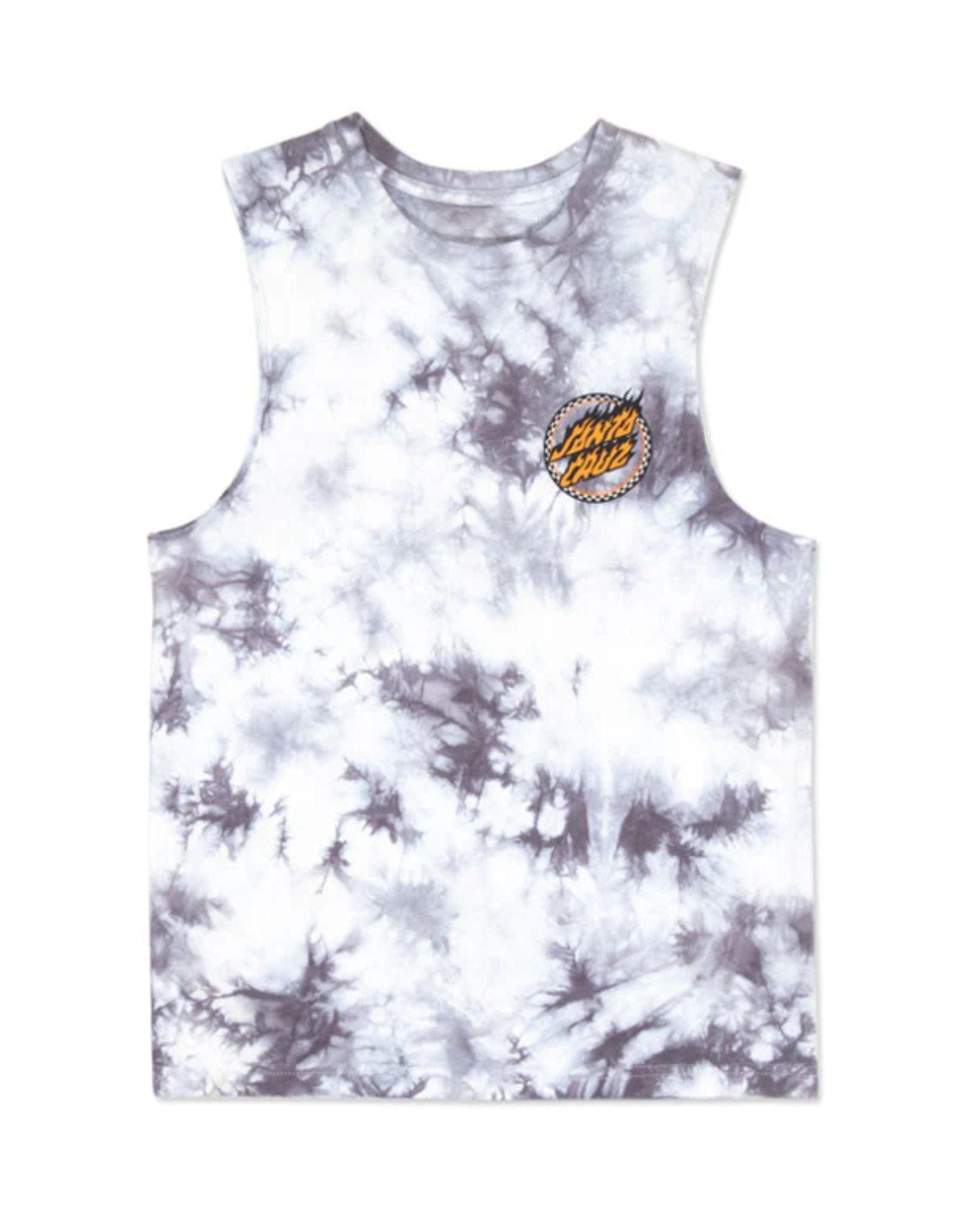 Santa Cruz Boys Checked Out Flamed Dot Tank