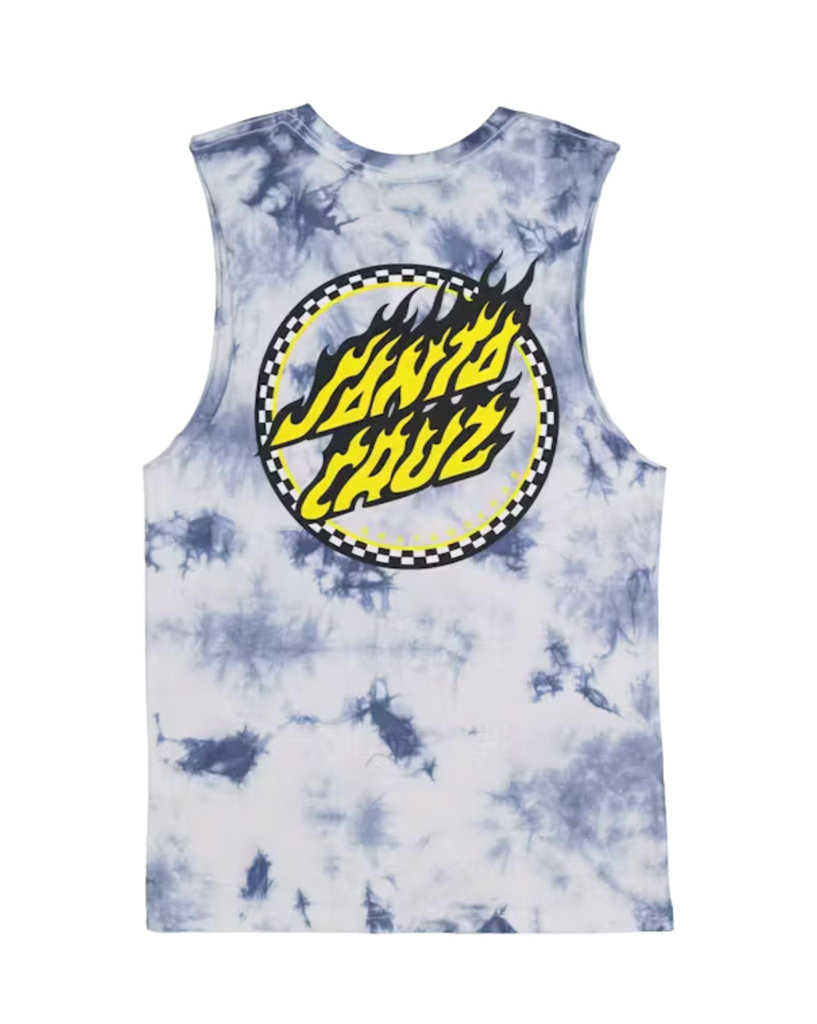 Santa Cruz Boys Checked Out Flamed Dot Tank