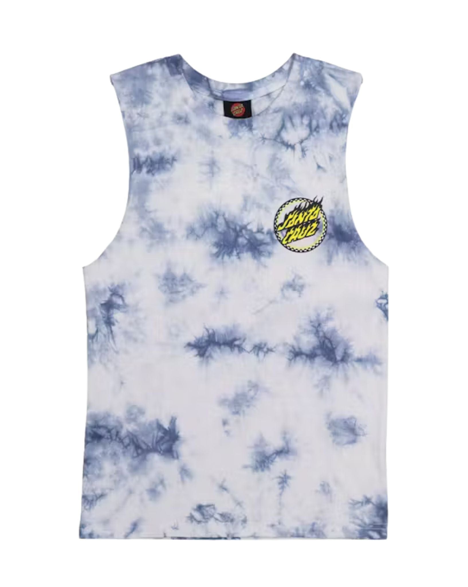 Santa Cruz Boys Checked Out Flamed Dot Tank