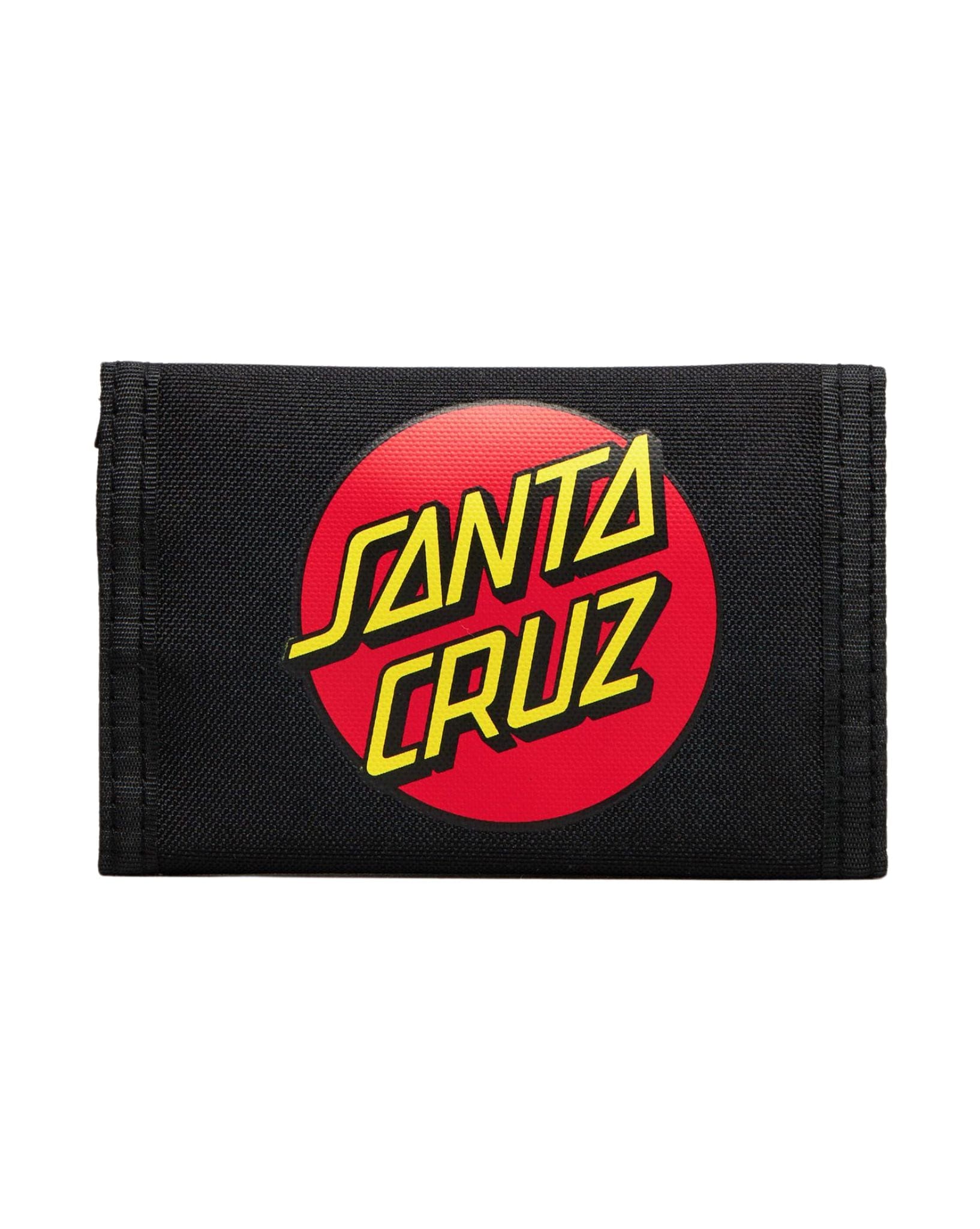 Santa Cruz Boys Classic Dot Strip Tri Fold Wallet - Black