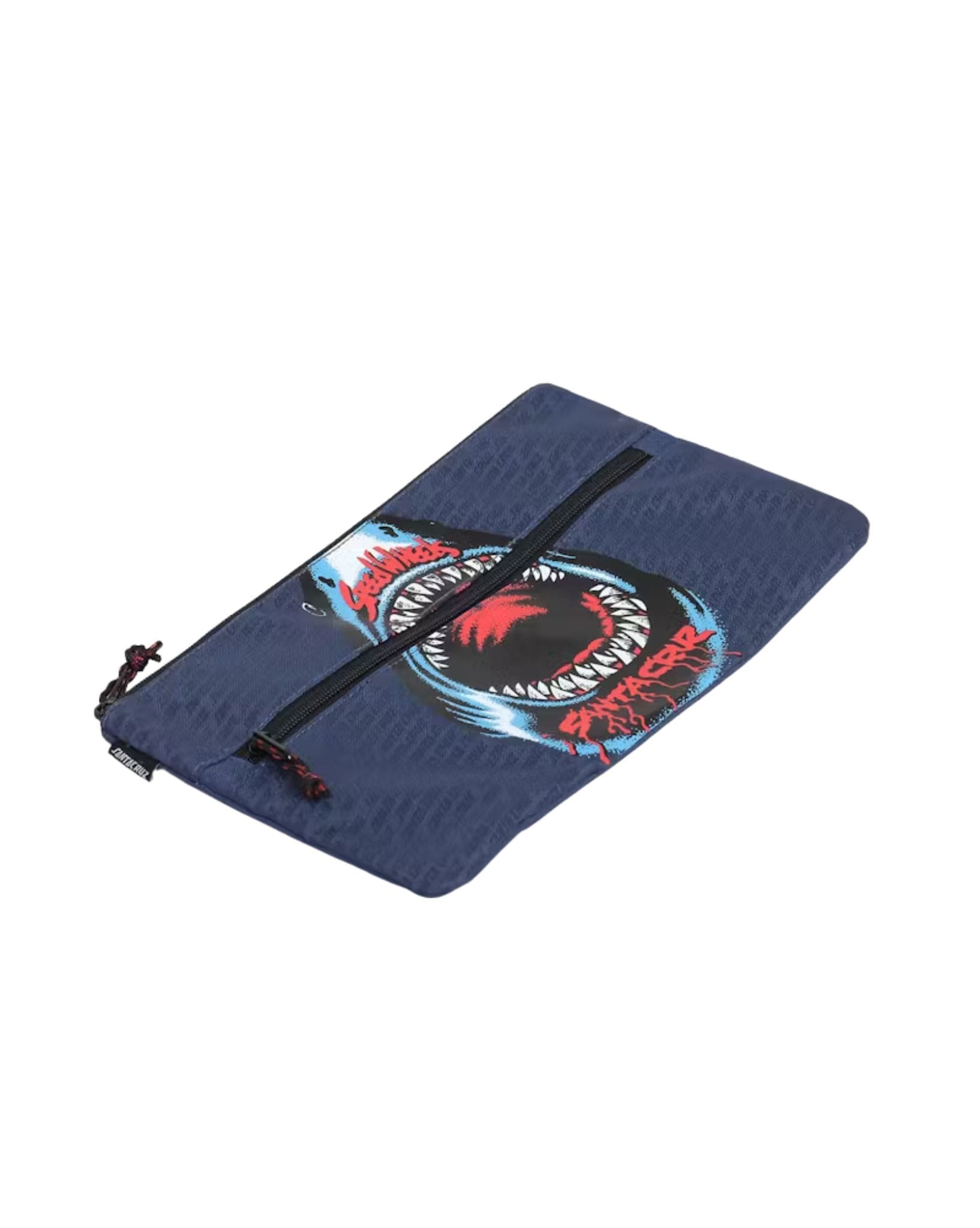 Santa Cruz Boys Speed Wheels Shark Pencil Case - Navy