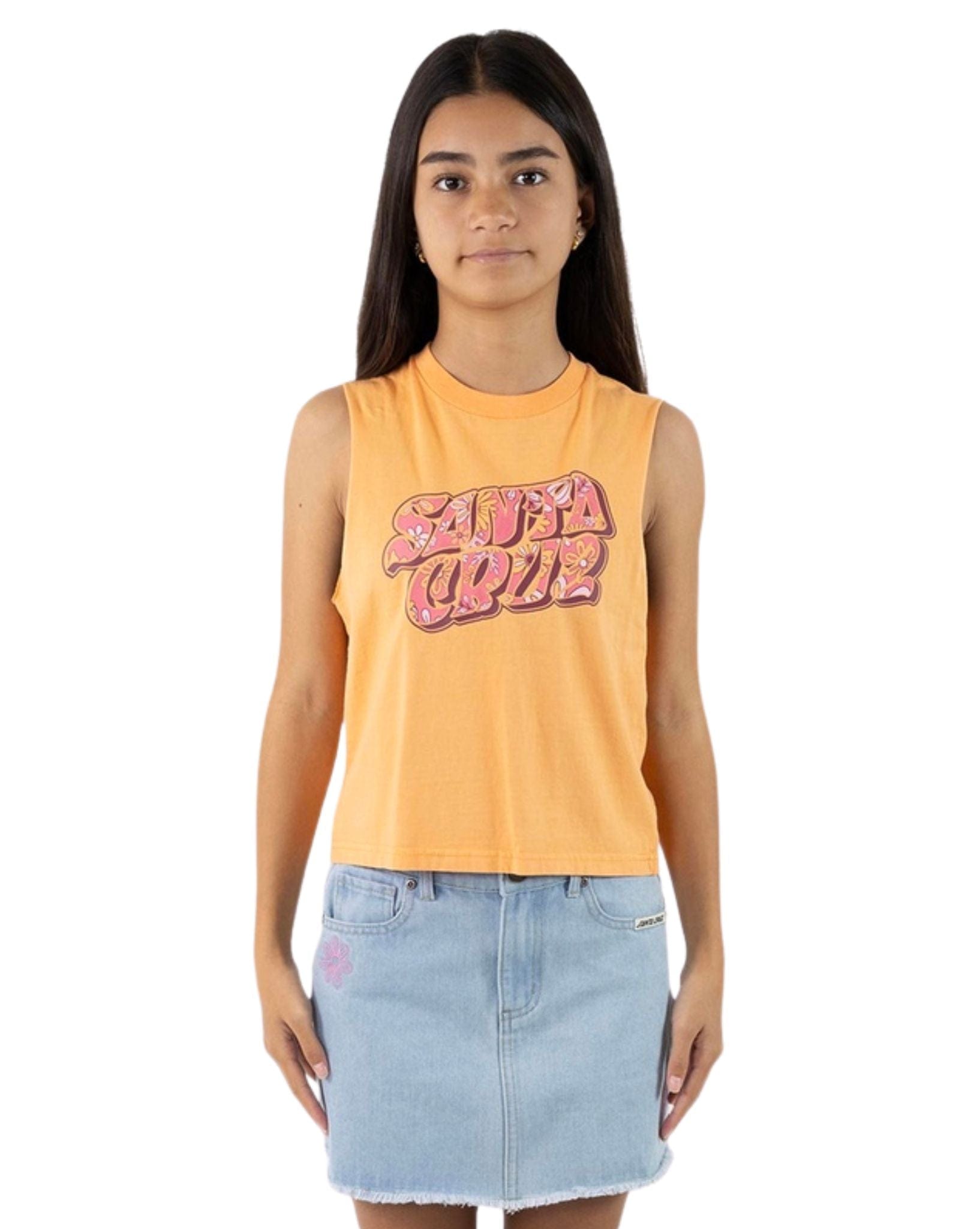 Santa Cruz Girls Vibes Fill Front Muscle Top