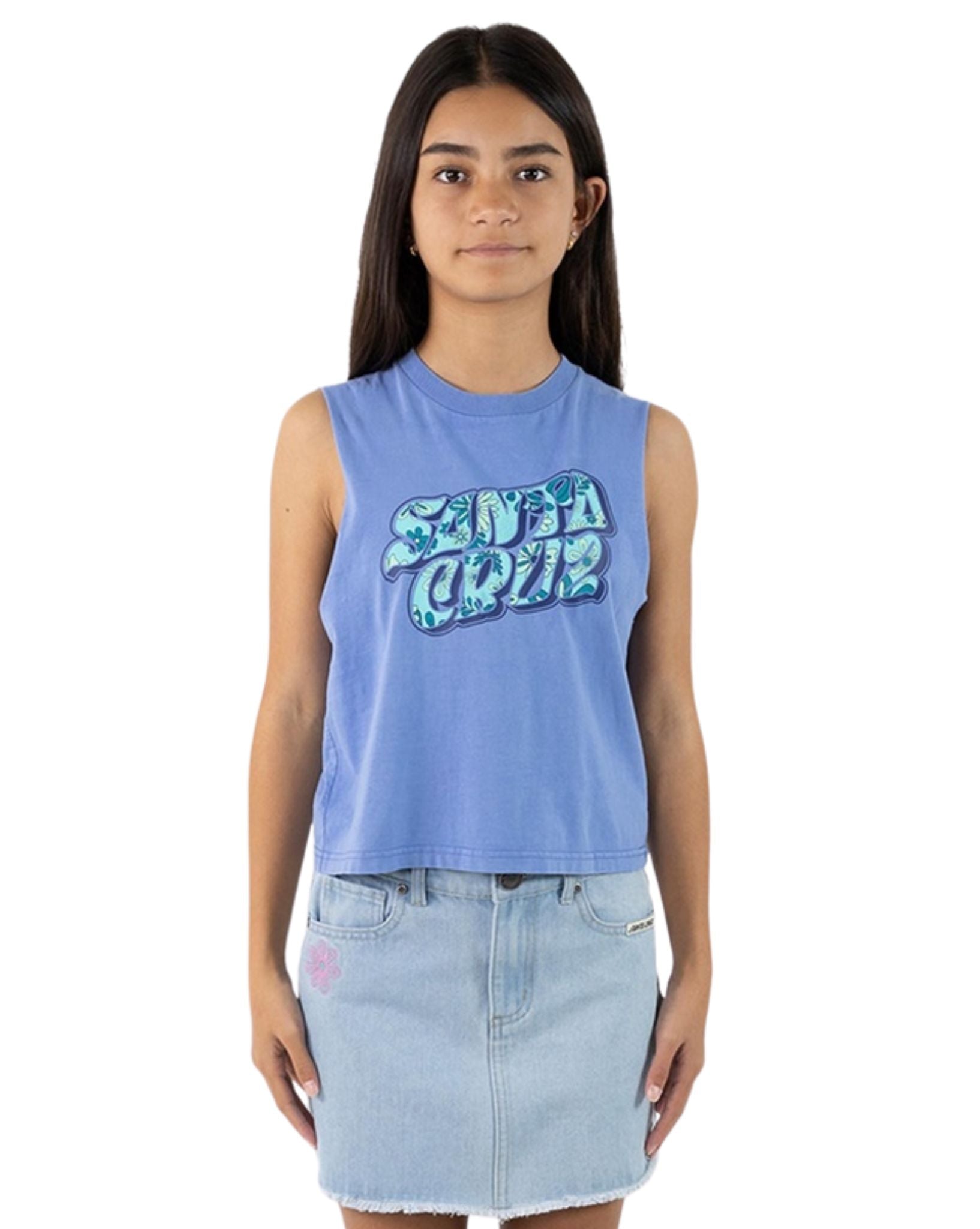 Santa Cruz Girls Vibes Fill Front Muscle Top