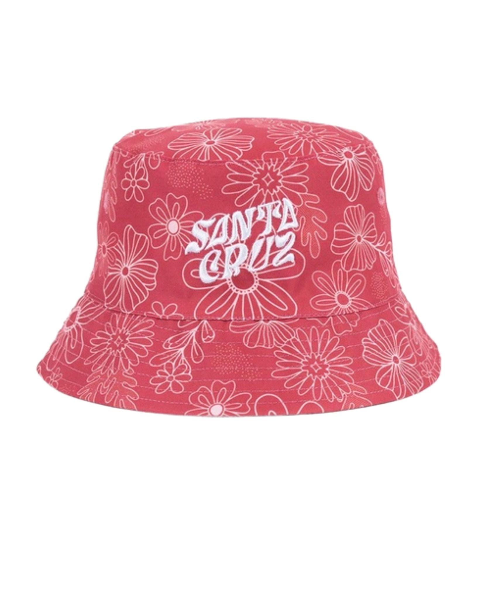 Santa Cruz Girls Vibes Repeat Mono Bucket Hat - Rose
