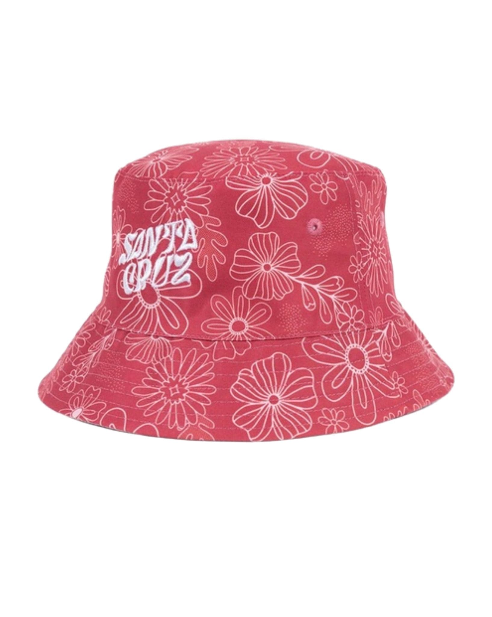 Santa Cruz Girls Vibes Repeat Mono Bucket Hat - Rose
