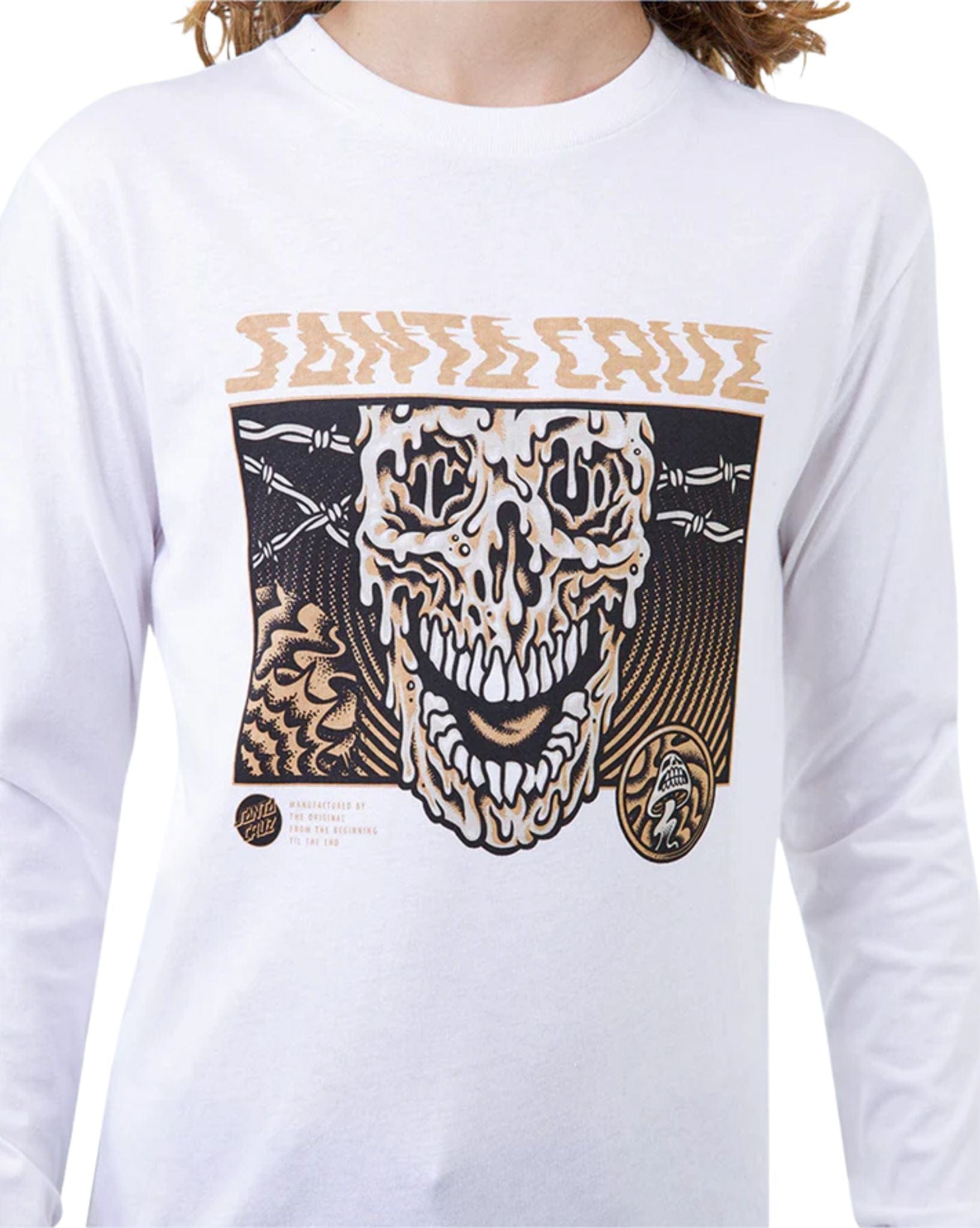 Santa Cruz Toxic Skull Front LS Tee