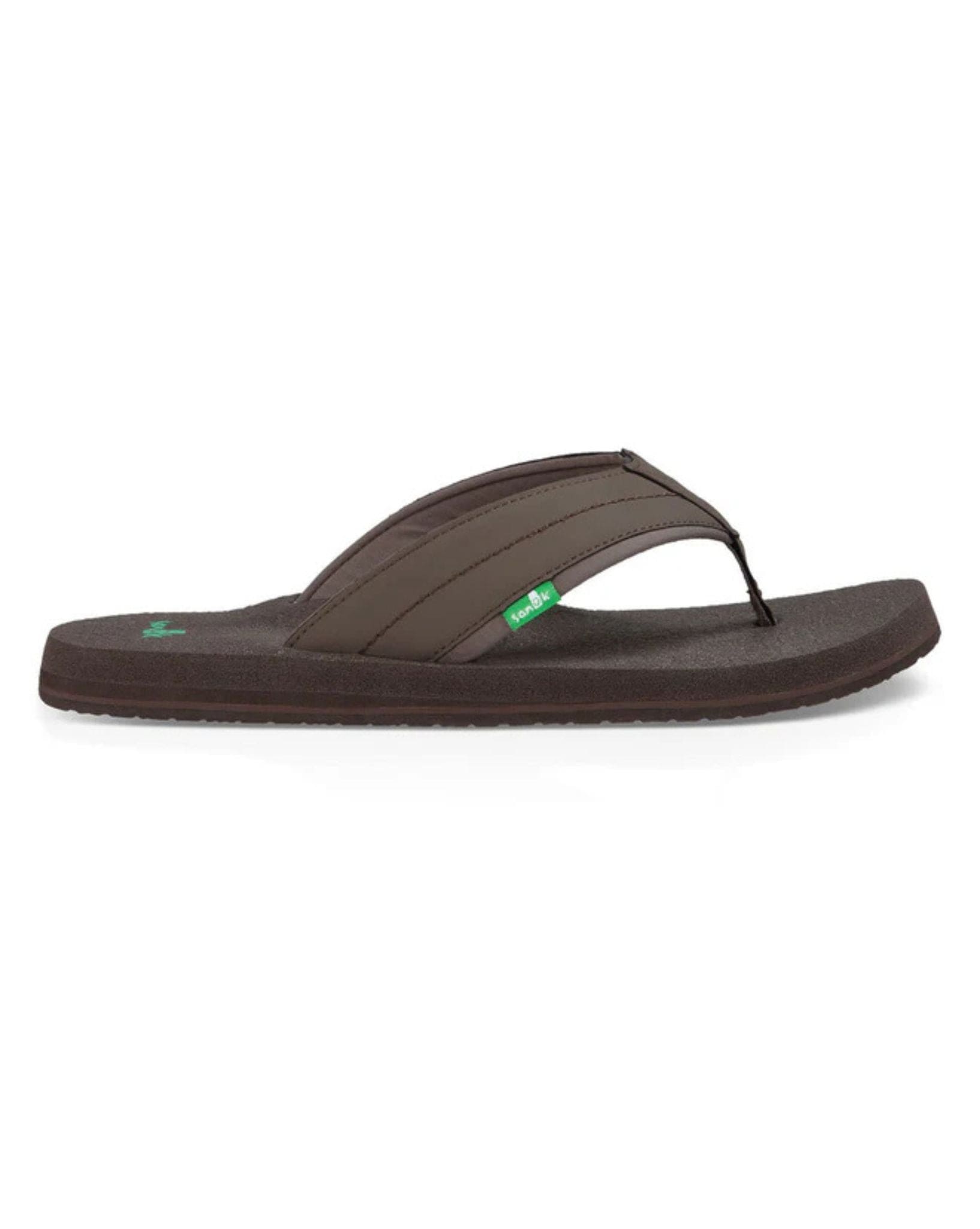 Sanuk Mens Thongs Beer Cozy 2 - Dark Brown