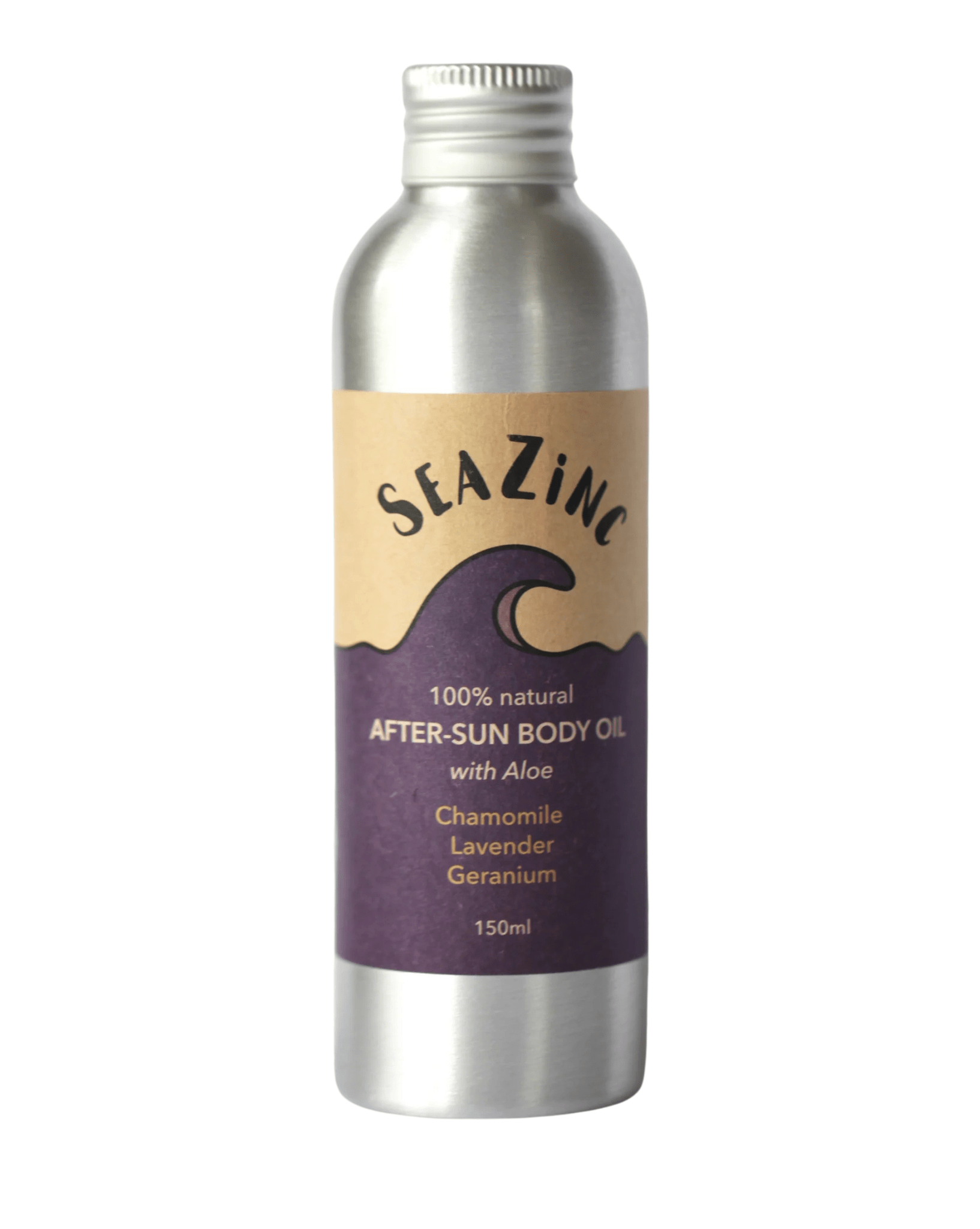 Sea Zinc After-Sun Body Oil - 100% Natural, Aloe, Chamomile, Lavender, Geranium