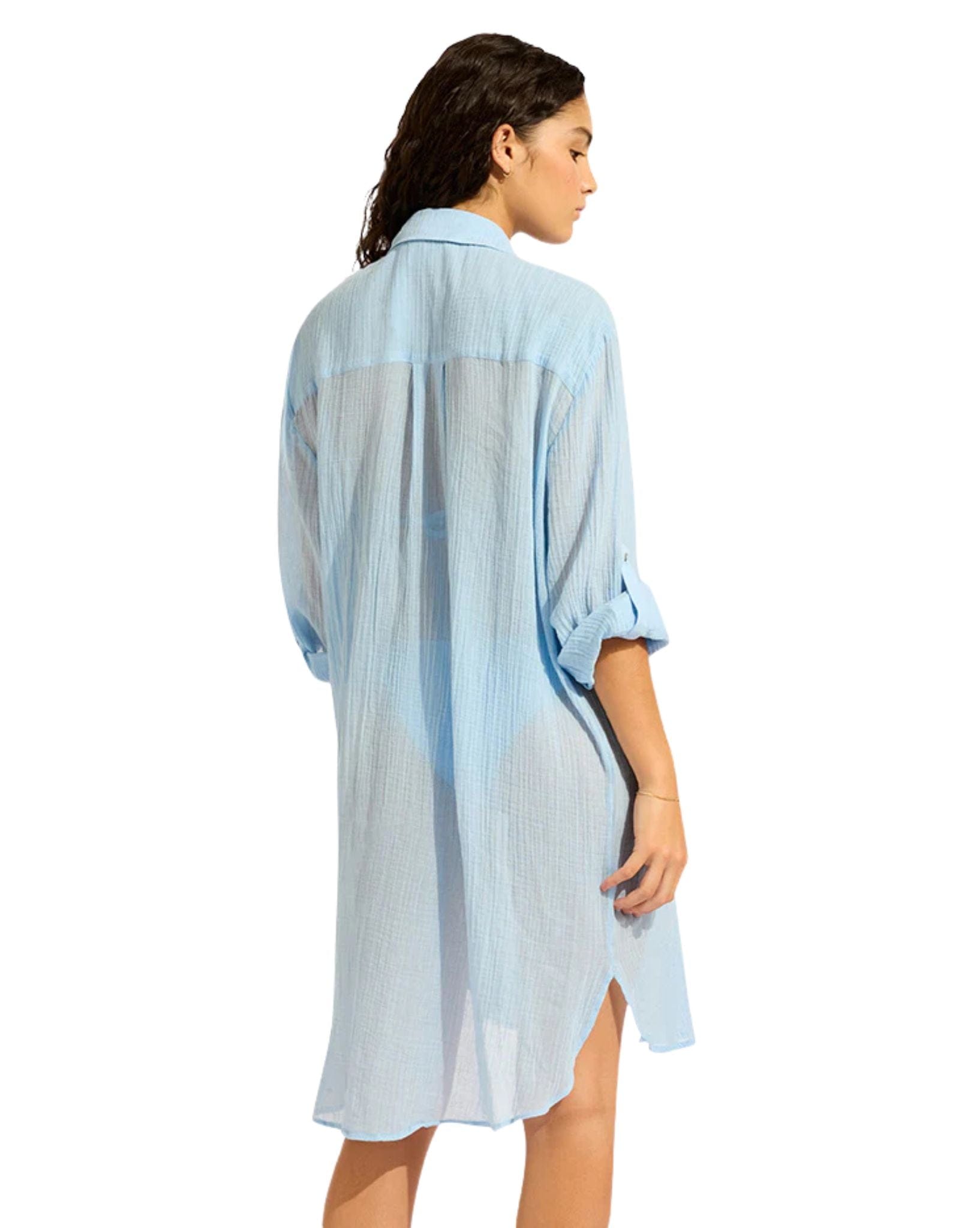Seafolly BEACHEDIT-Crinkle Twill Beach Shirt
