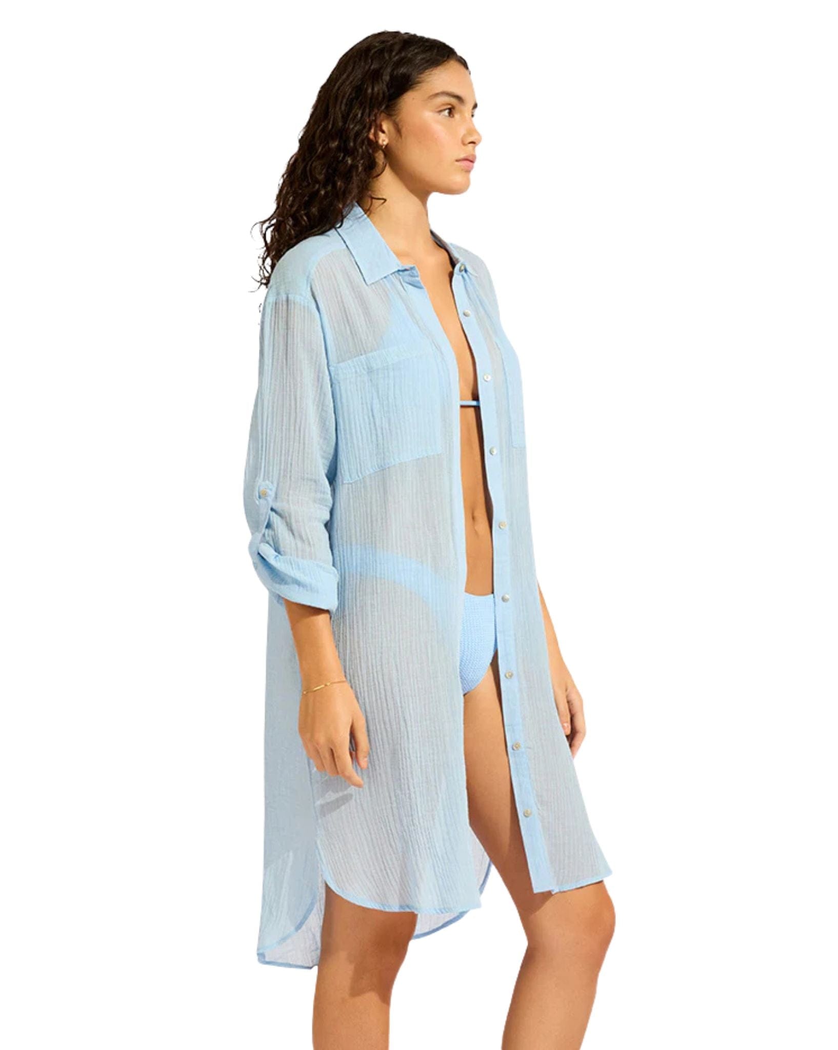 Seafolly BEACHEDIT-Crinkle Twill Beach Shirt