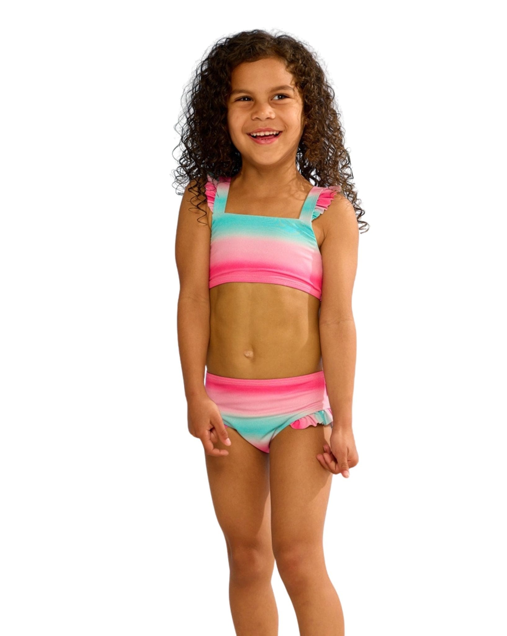 Seafolly Girls Ombre Lurex Frill Bikini Set