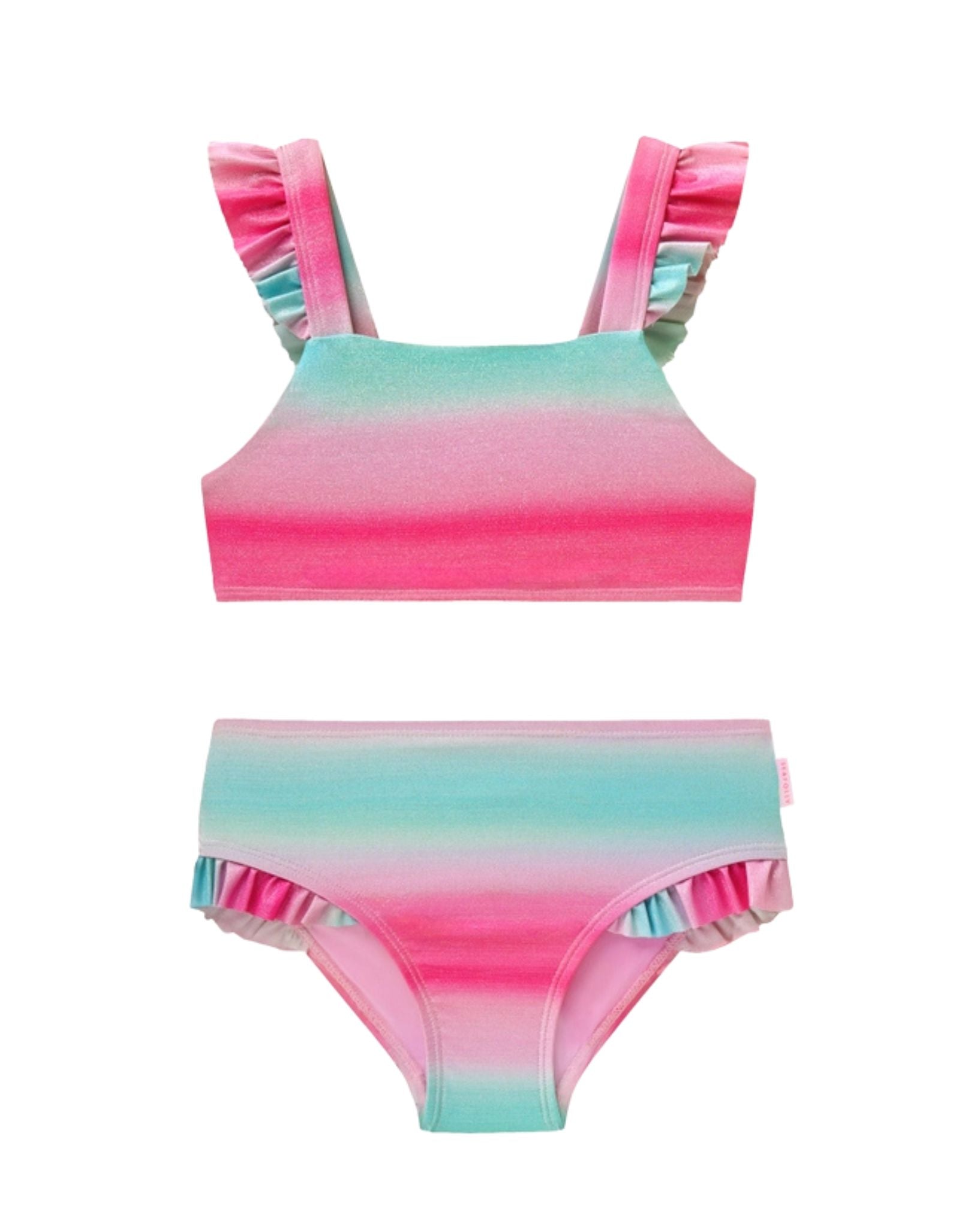 Seafolly Girls Ombre Lurex Frill Bikini Set