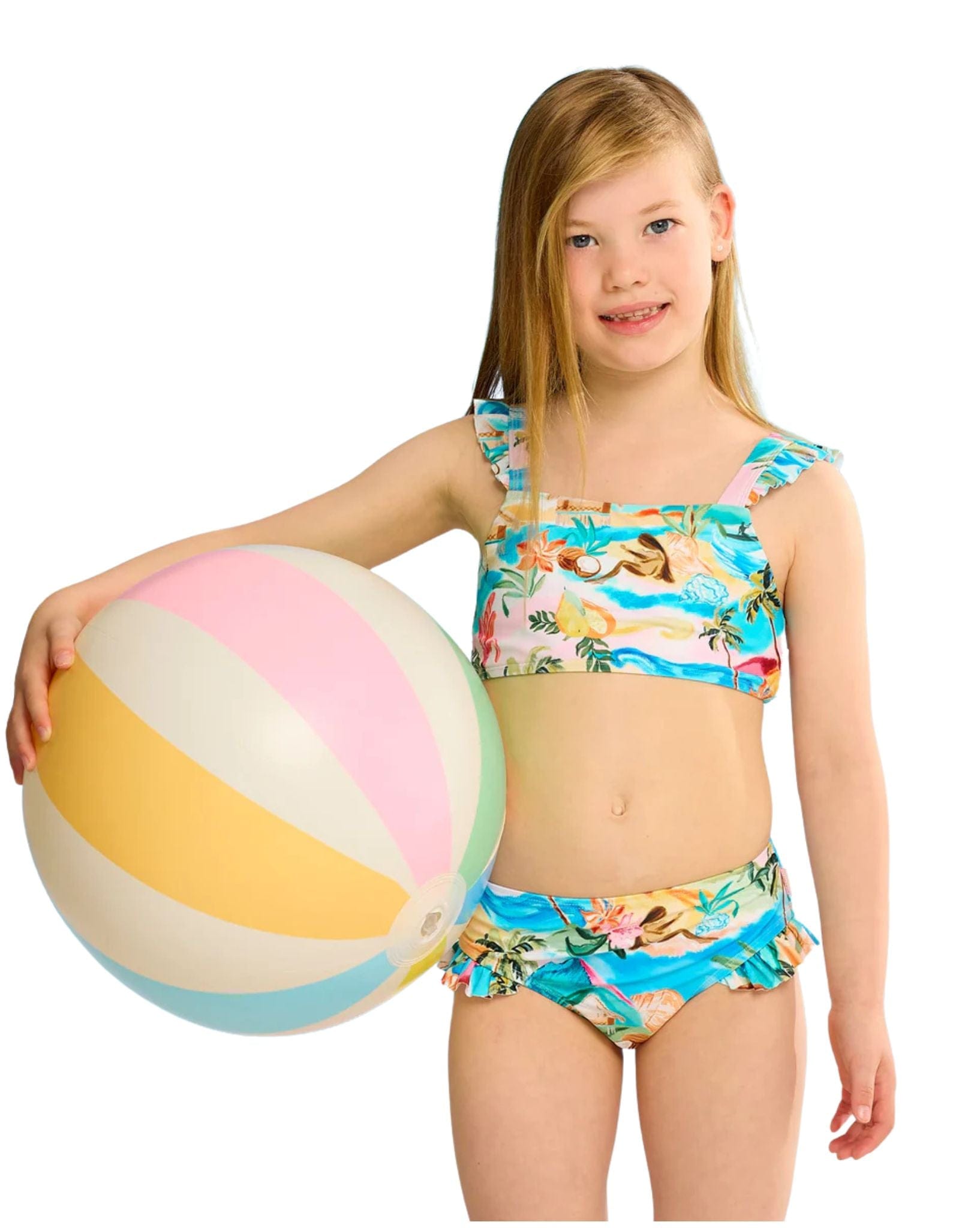 Seafolly Girls South Pacific Frill Bikini Set