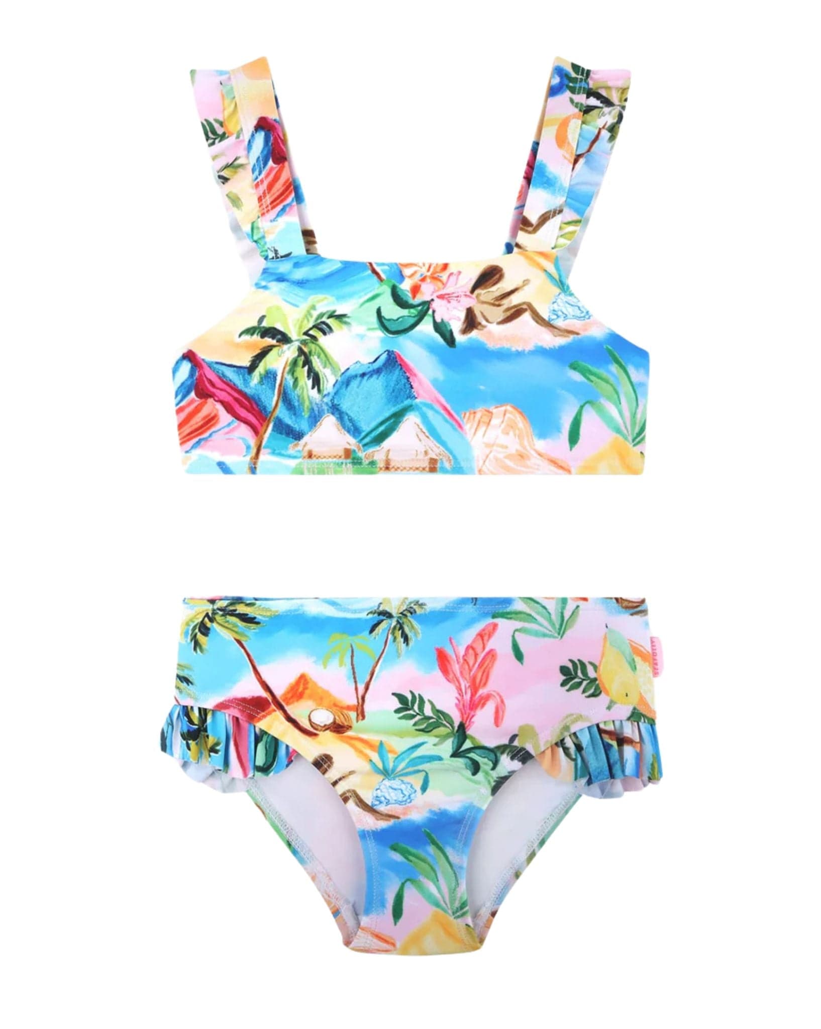 Seafolly Girls South Pacific Frill Bikini Set