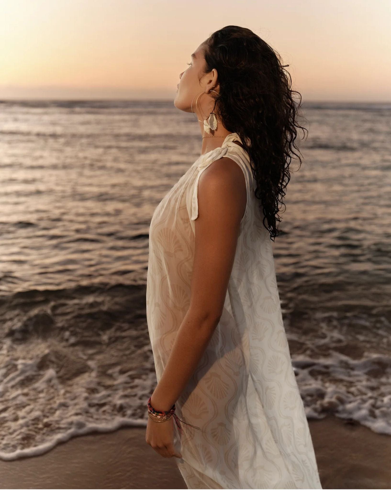 Seafolly Luna-One Shoulder Maxi Cover Up