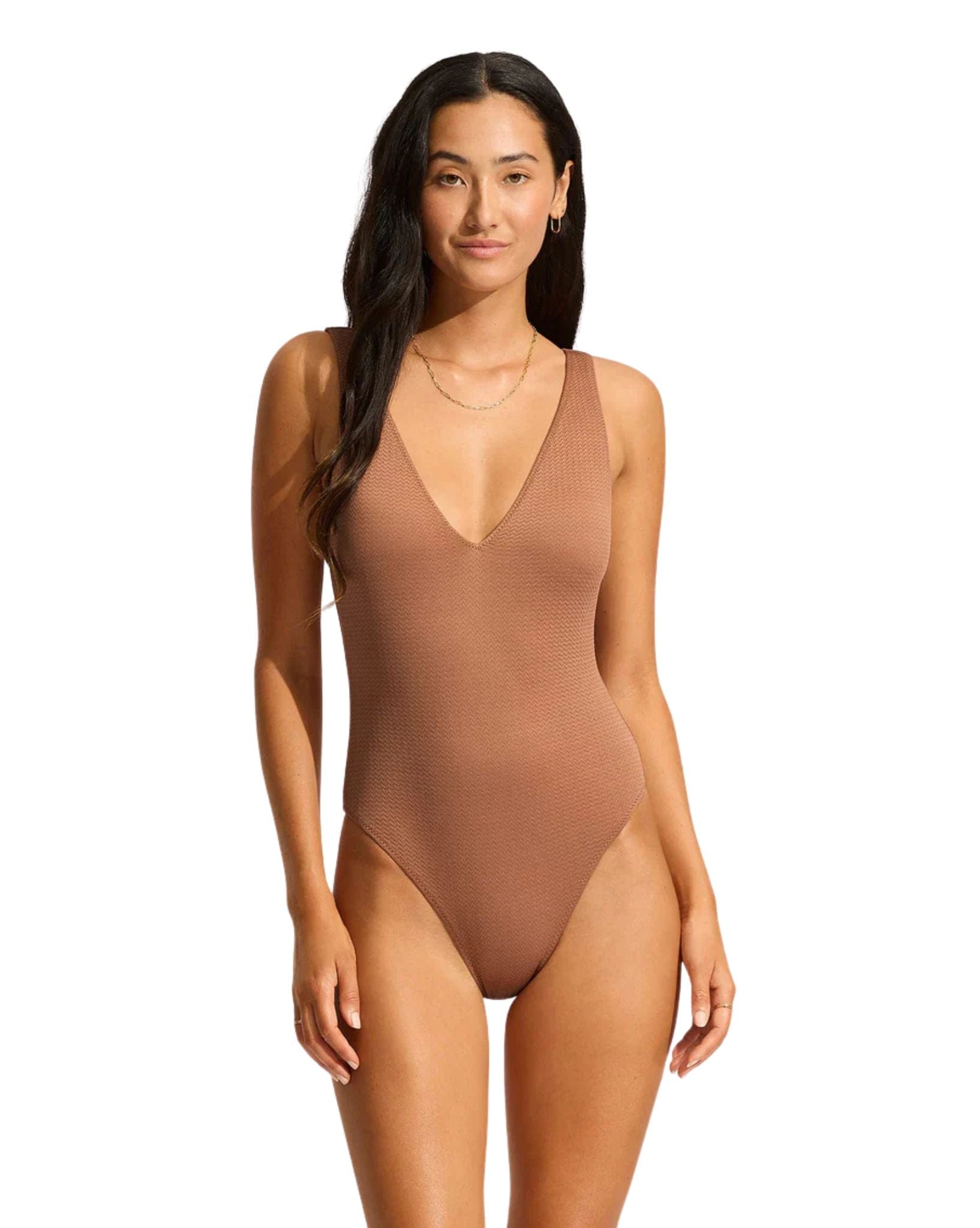 Seafolly Sea Dive Deep V Neck One Piece