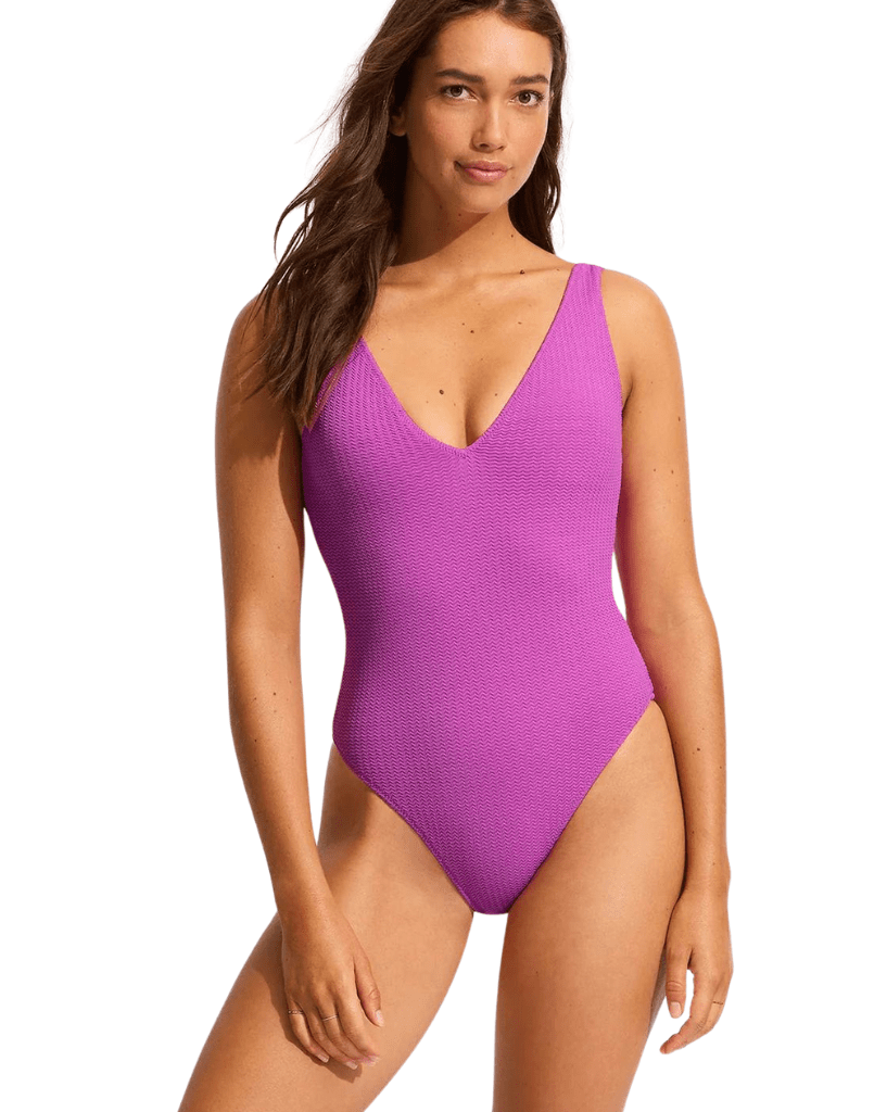 Seafolly Sea Dive Deep V Neck One Piece