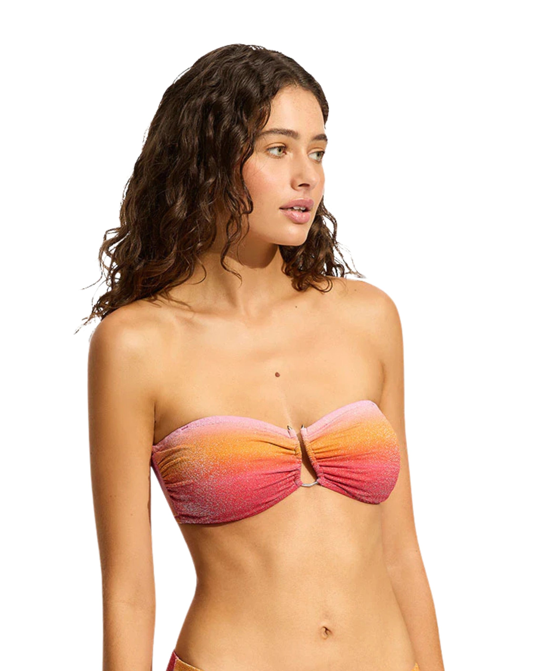 Seafolly Spectrum Trim Front Bandeau Bikini Top