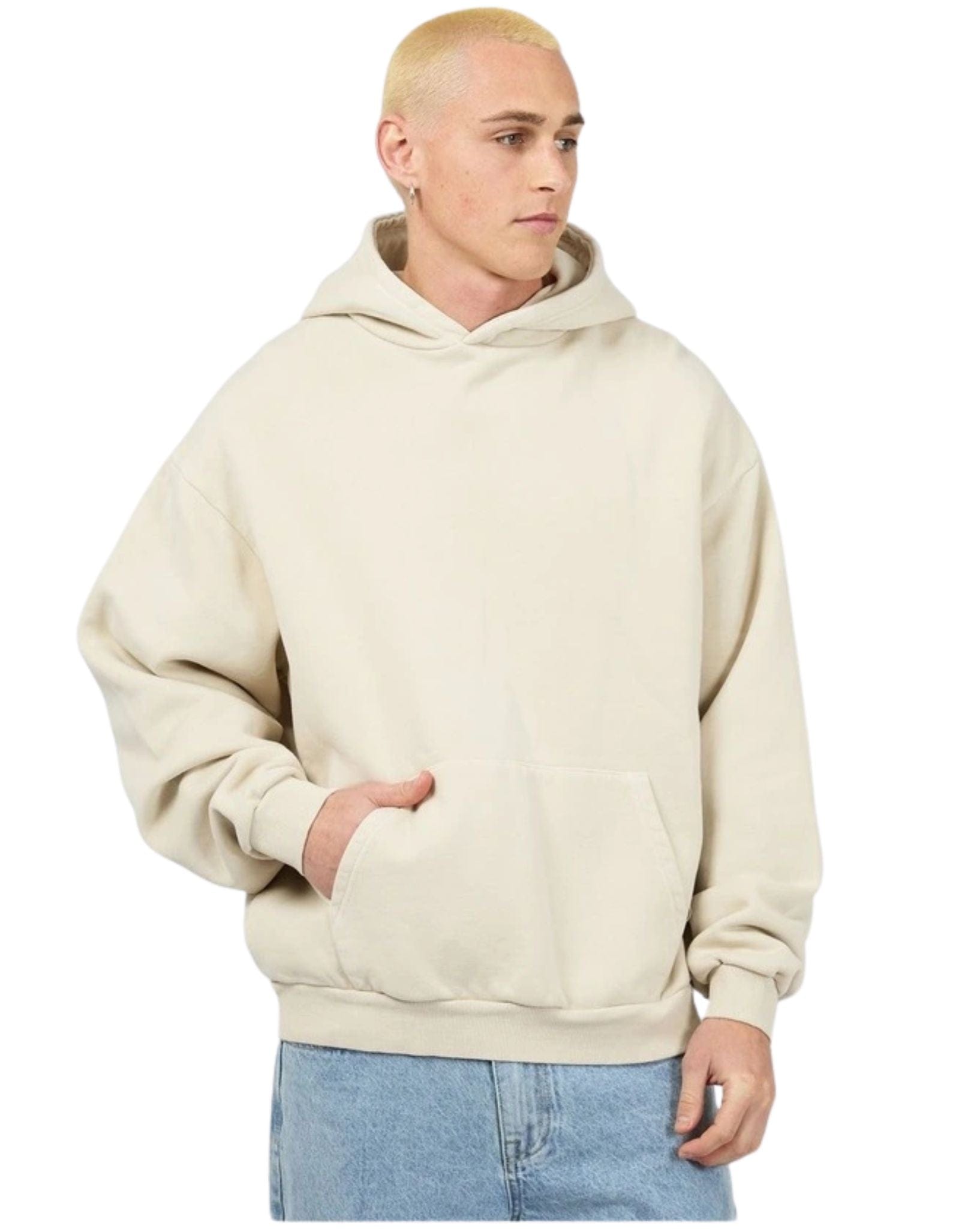 Silent Theory Mens Box Hoodie - Chalk