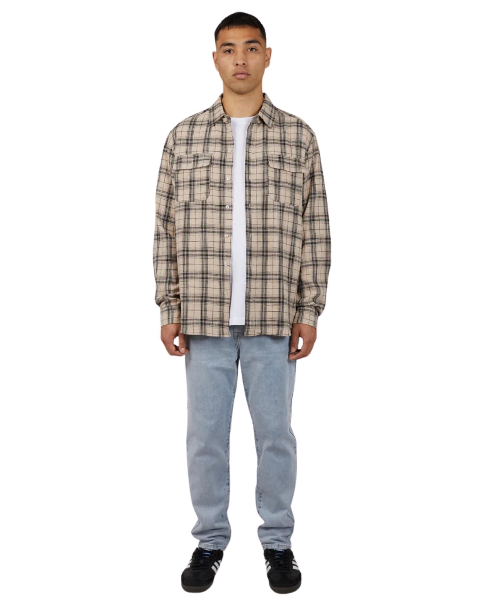 Silent Theory Mens Check Cord Shirt